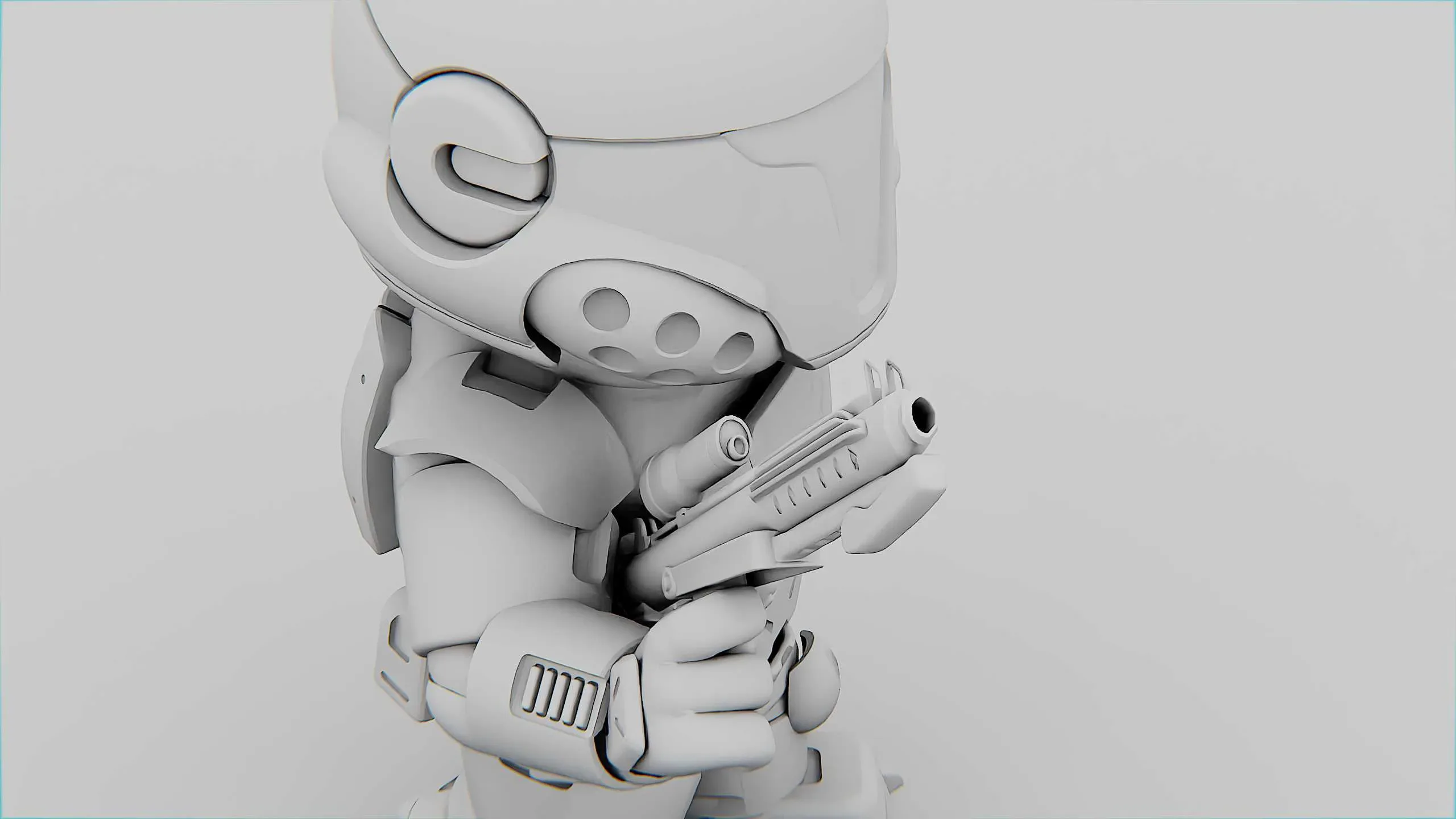 Toon Imperial Trooper R-C Auto-Rig Pro Rigged For Mixamo, Unreal Engine Unity