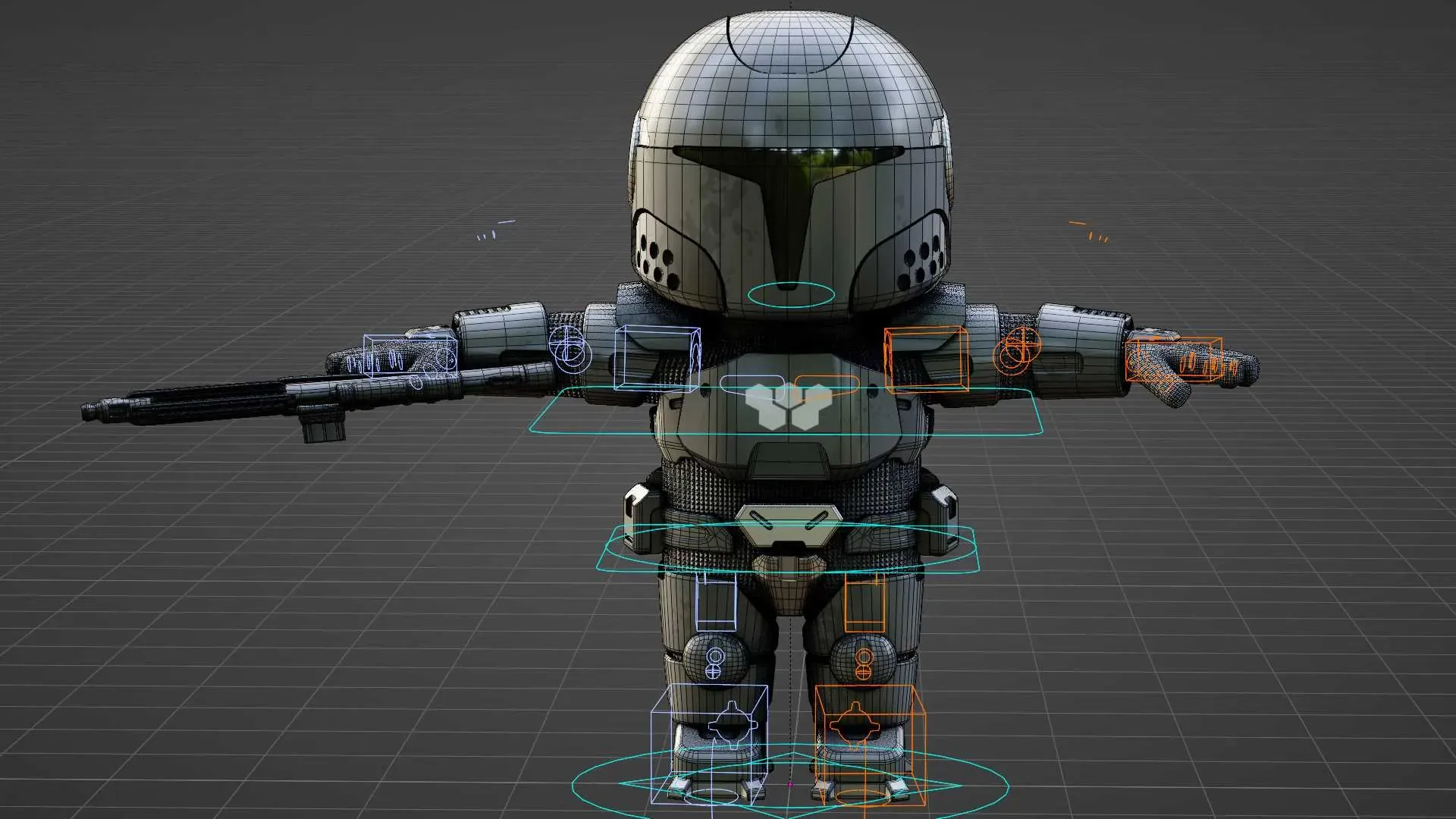 Toon Imperial Trooper Auto-Rig Pro Rigged For Mixamo, Unreal Engine Unity