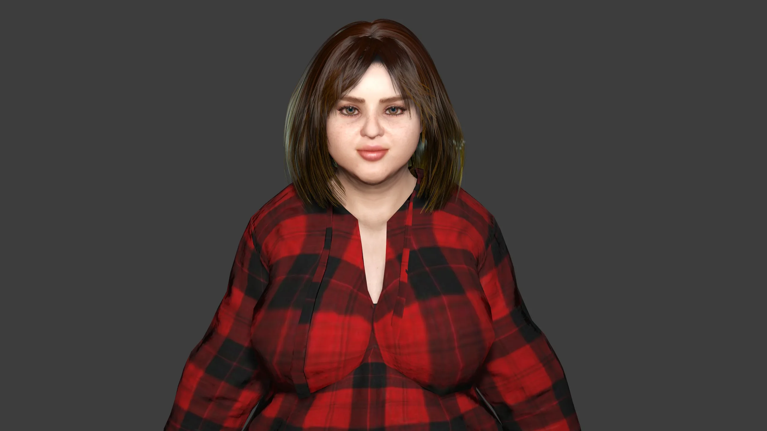 AAA 3D REALISTIC FAT GIRL CHARACTER - CASUAL OUTFIT