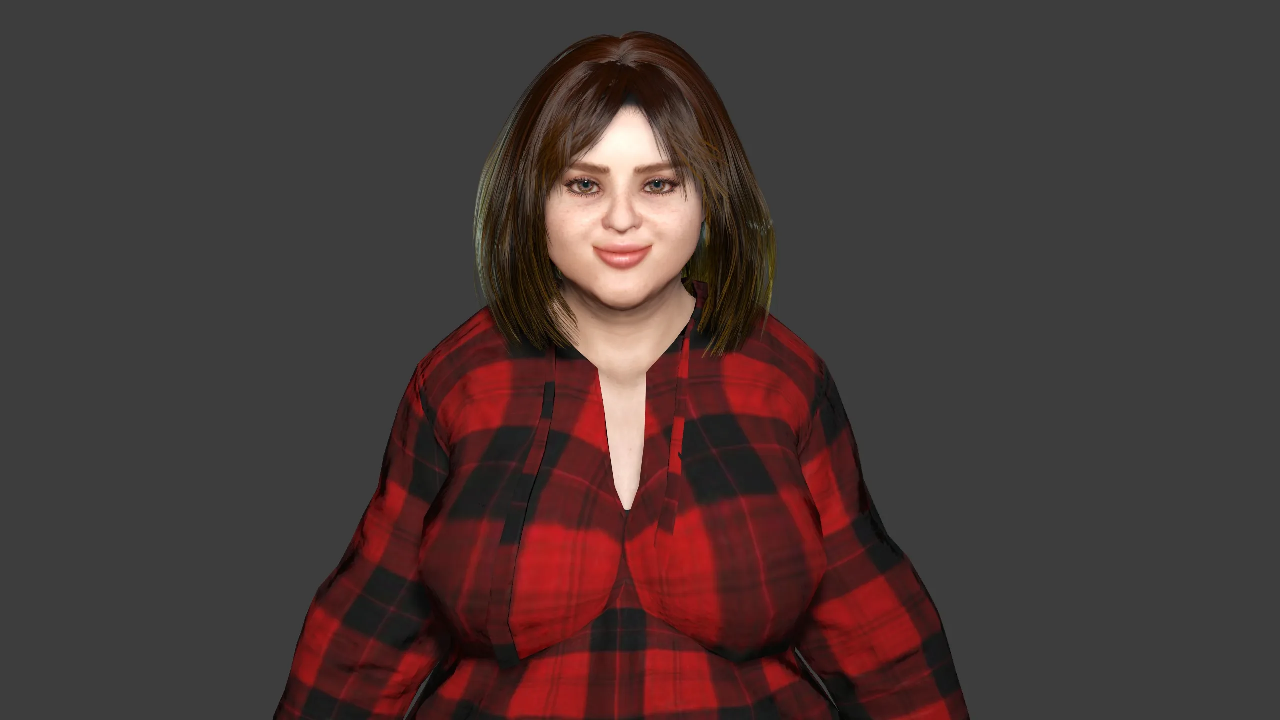 AAA 3D REALISTIC FAT GIRL CHARACTER - CASUAL OUTFIT