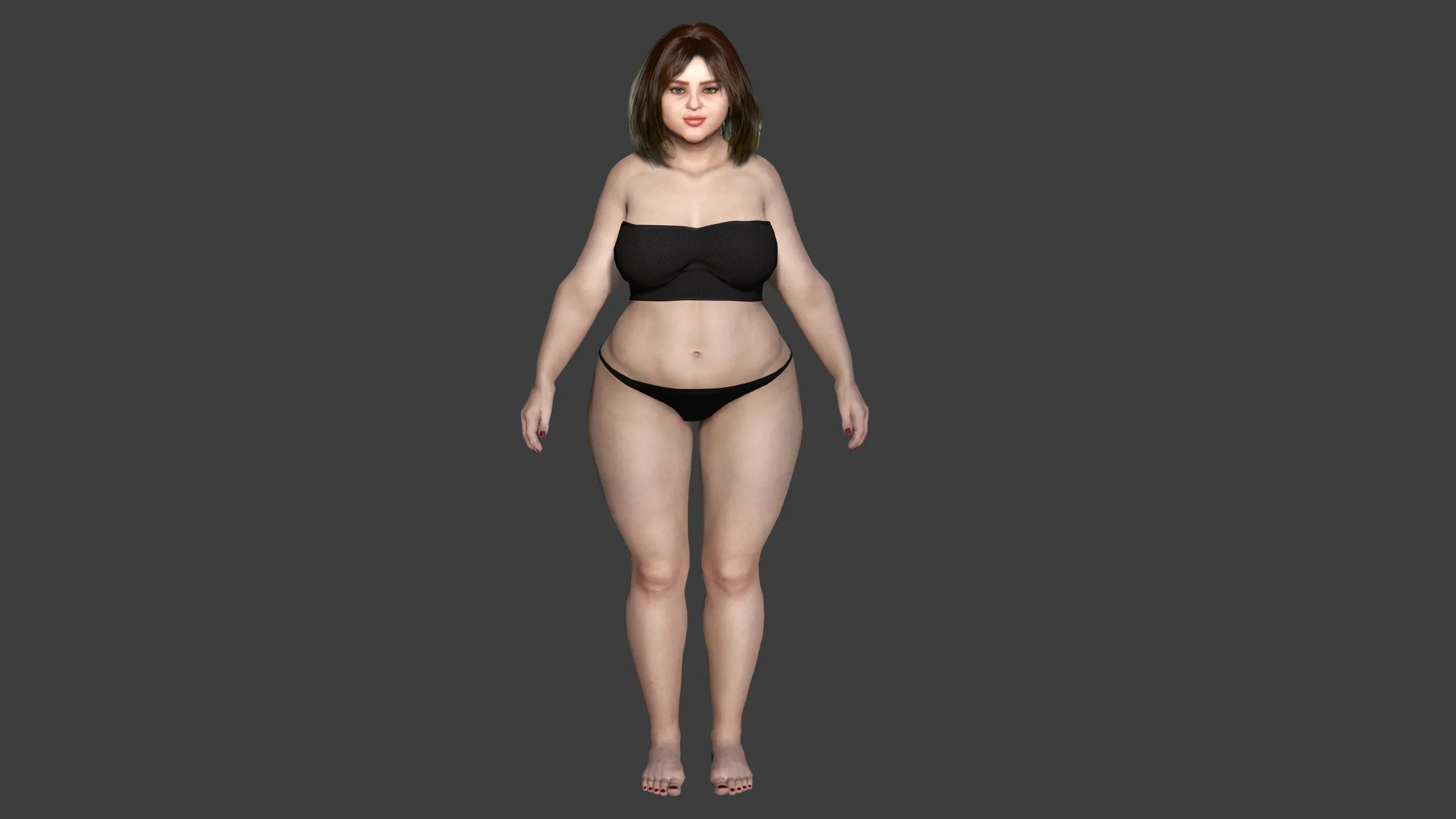 AAA 3D REALISTIC FAT GIRL CHARACTER - CASUAL OUTFIT