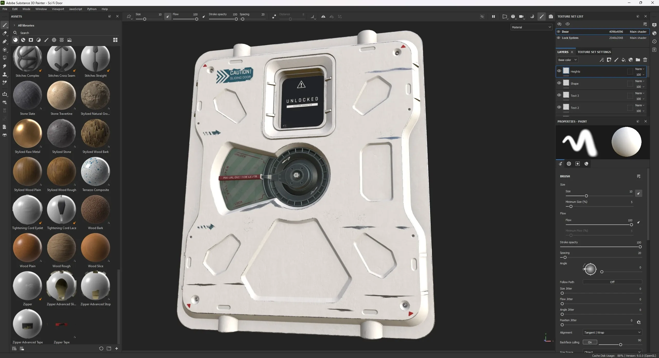 Master CreatingOptimized Sci-Fi Space Station Door In MAYA 2024 and Substance 3D Painter