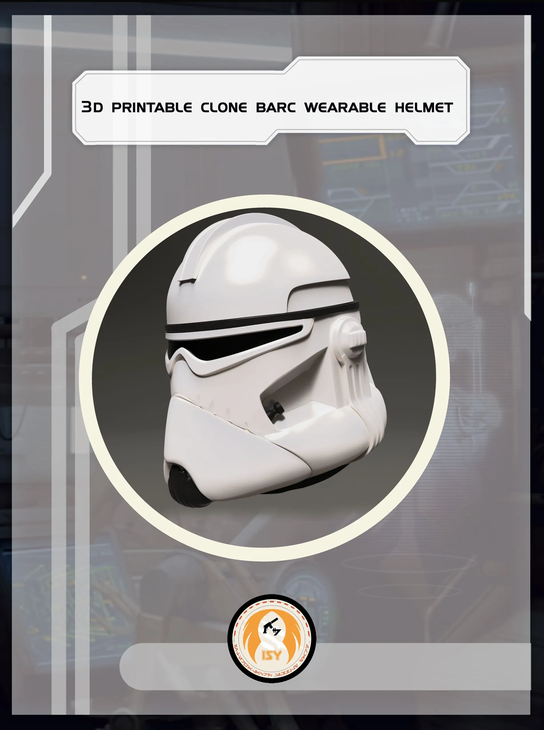 star wars 3d printable BARC trooper wearable helmet for cosplay