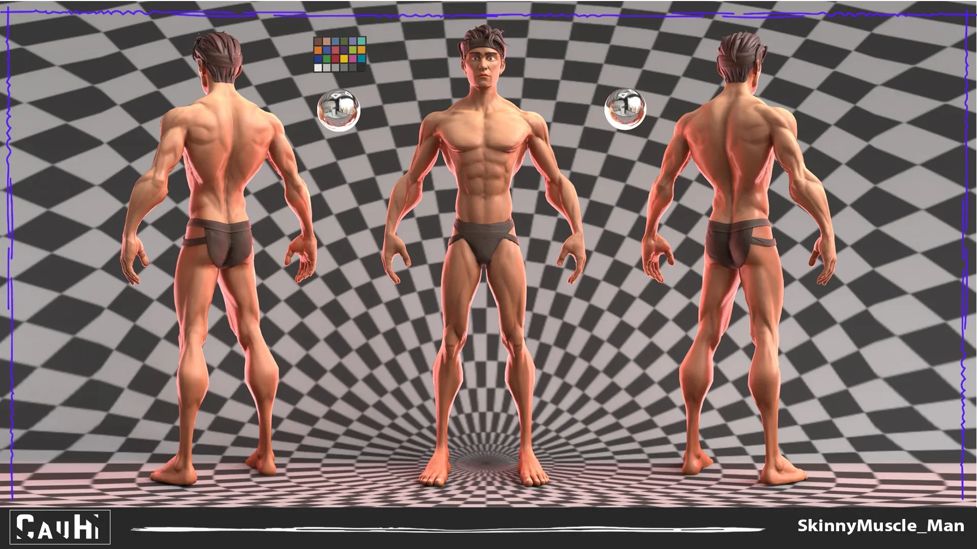 Skinny Muscle Man Basemesh