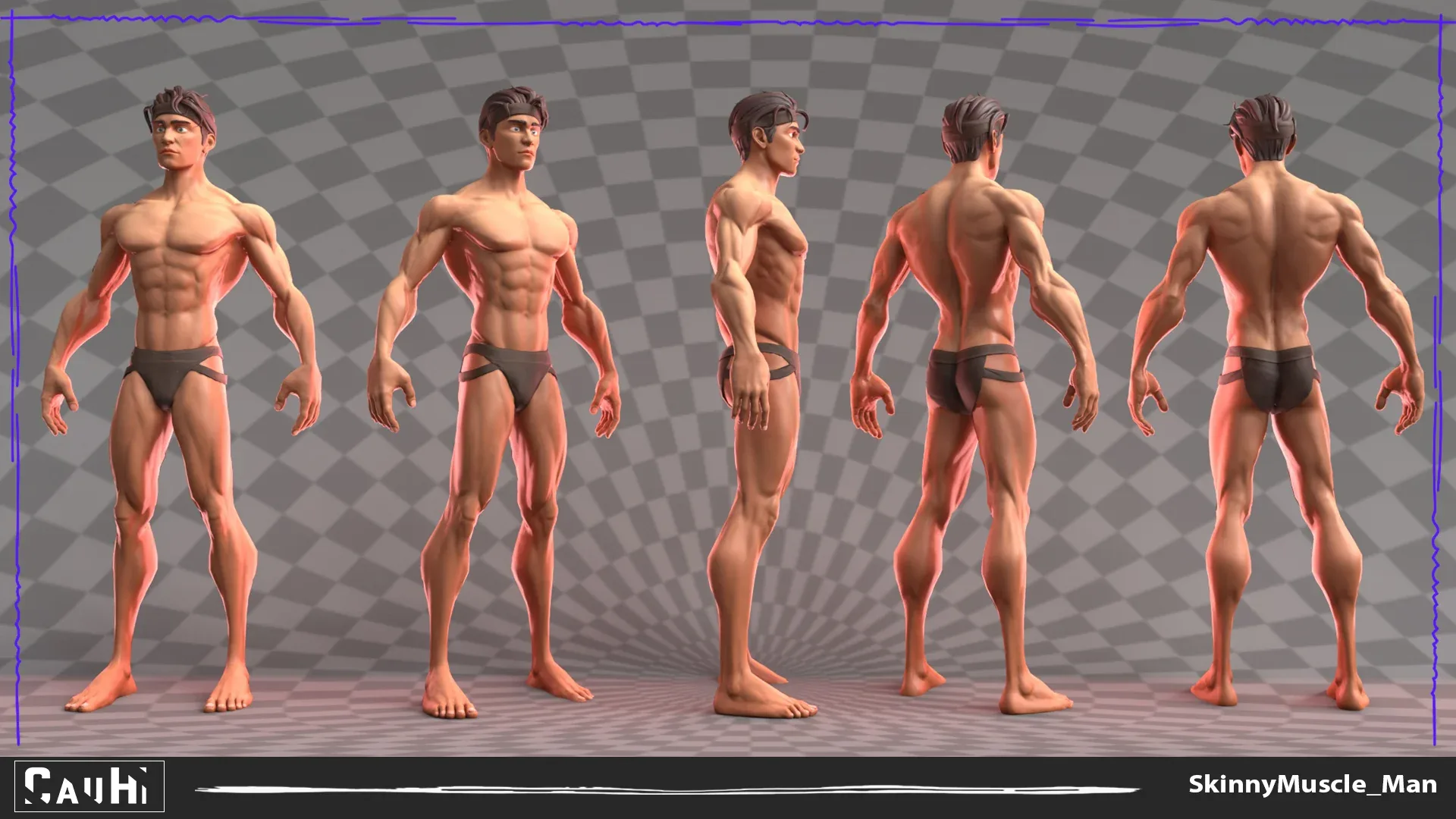 Skinny Muscle Man Basemesh