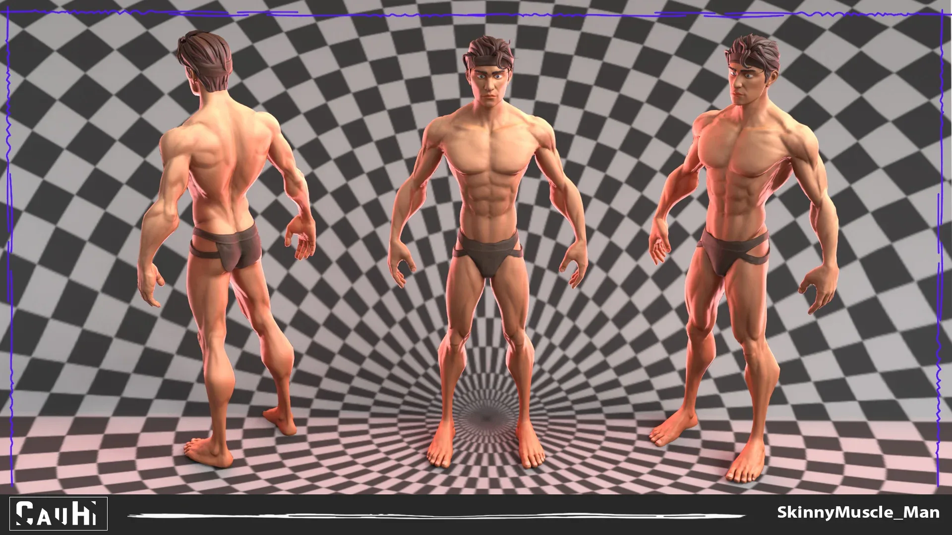 Skinny Muscle Man Basemesh