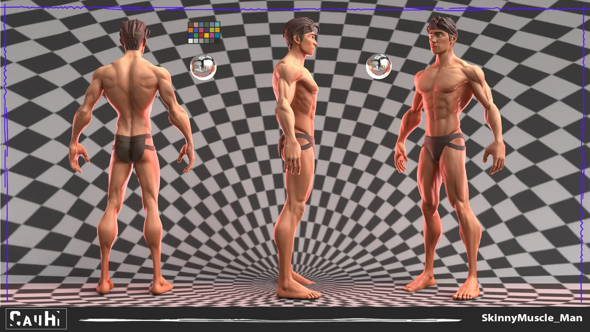 Skinny Muscle Man Basemesh