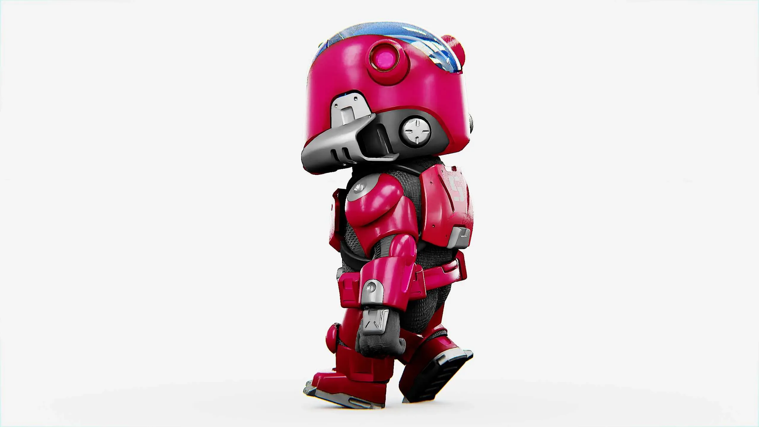 Toon Cyber Soldier X-500 Auto-Rig Pro Rigged For Mixamo, Unreal Engine Unity