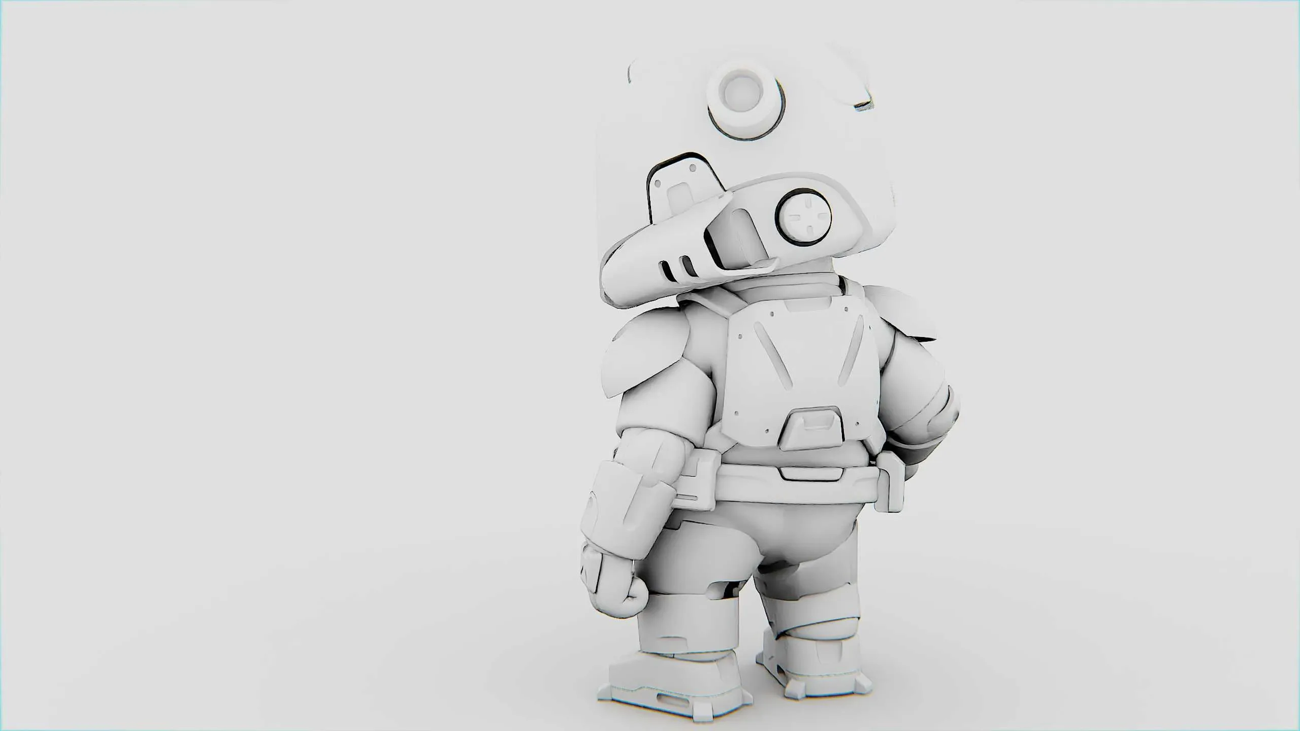 Toon Cyber Soldier X-500 Auto-Rig Pro Rigged For Mixamo, Unreal Engine Unity