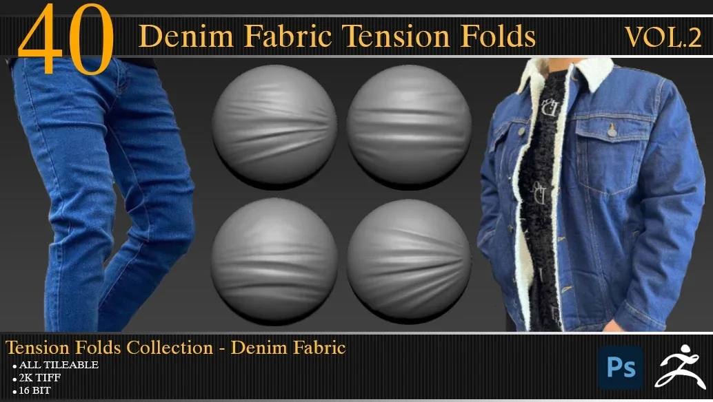 40 Denim fabric_Tension Folds Collection_ VOL.02