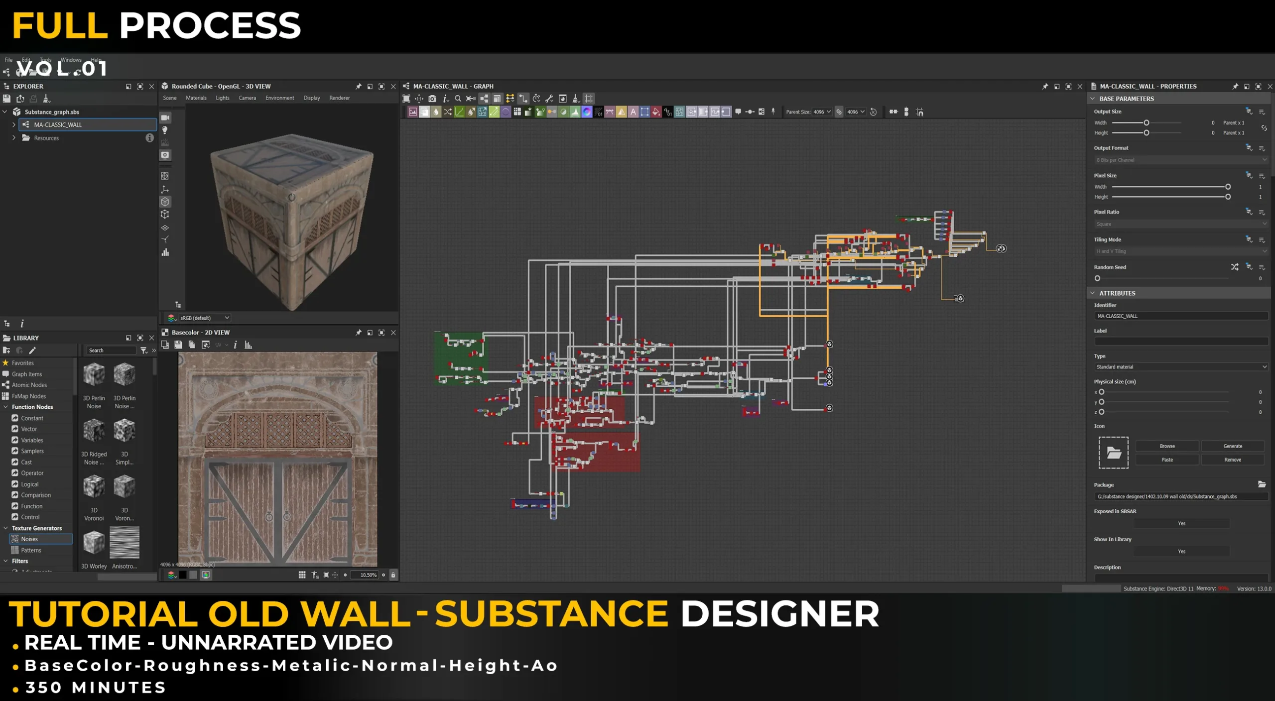 Substance designer tutorial - Old Wall- Full Tutorial