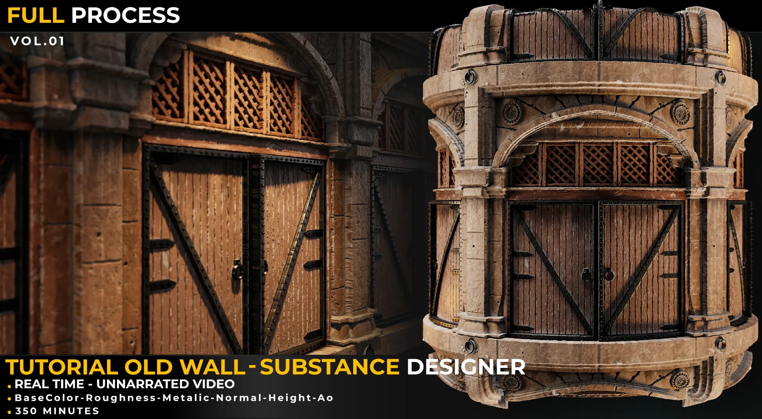Substance designer tutorial - Old Wall- Full Tutorial