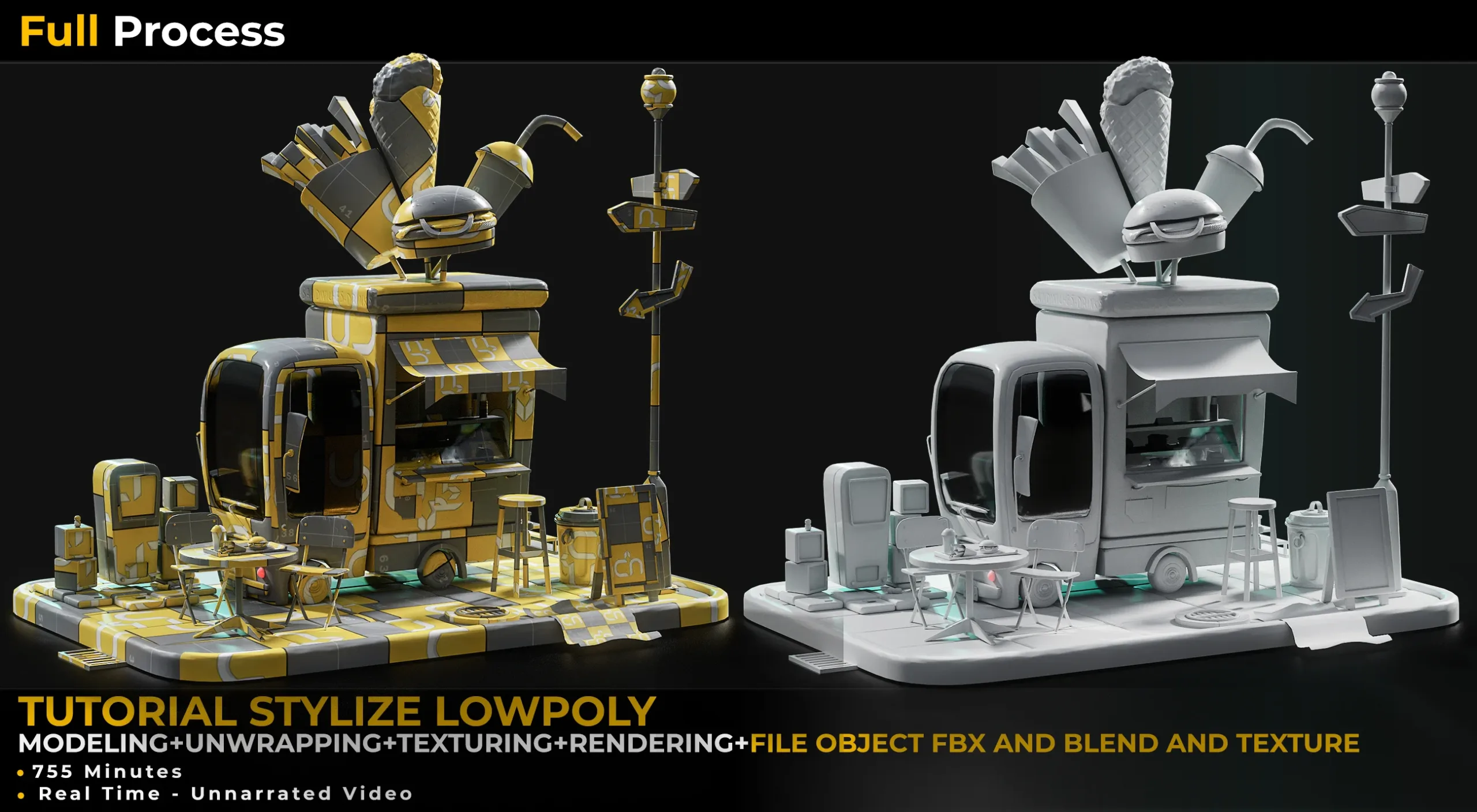 Stylize Modeling And Uvw And Texturing And Rendering Full Tutorial