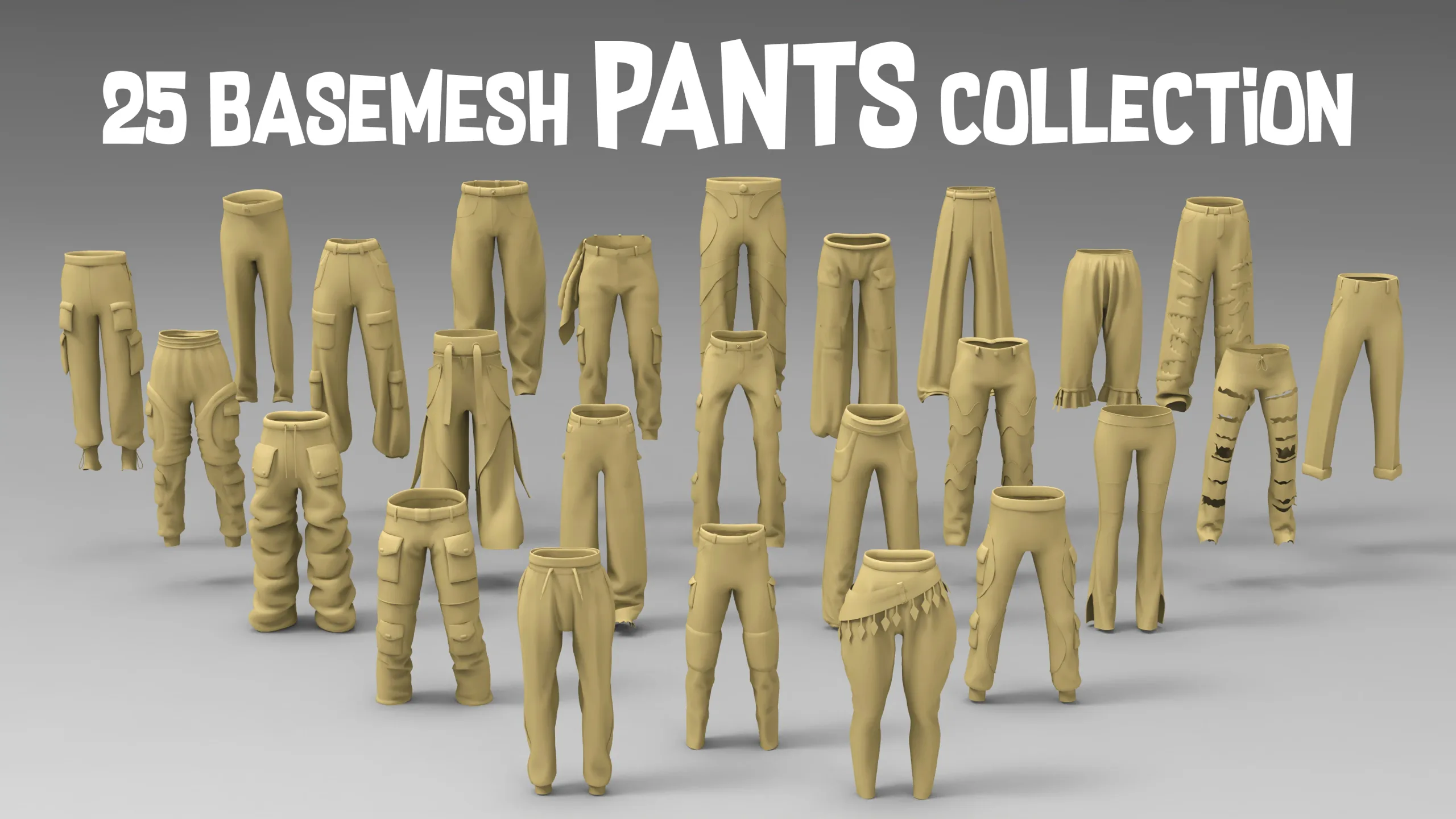 25 basemesh pants collection