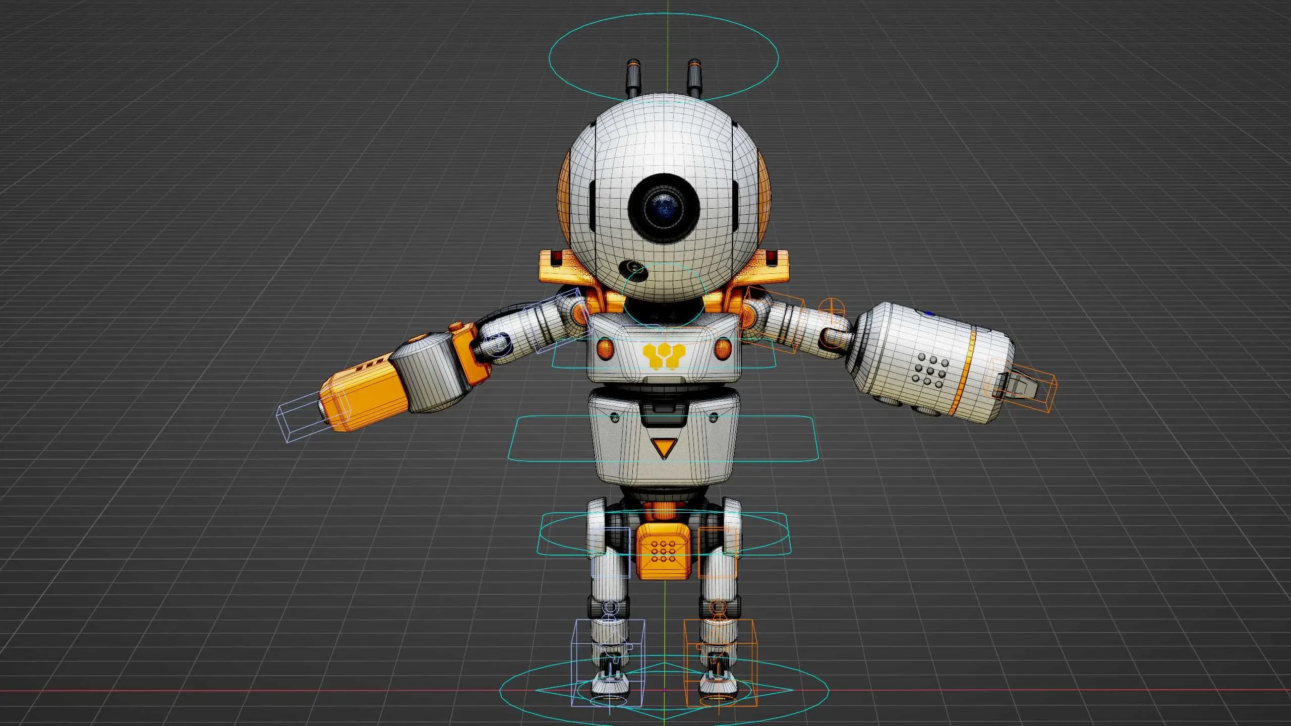 Industrial Bot Evon Auto-Rig Pro Rigged For Mixamo, Unreal Engine Unity