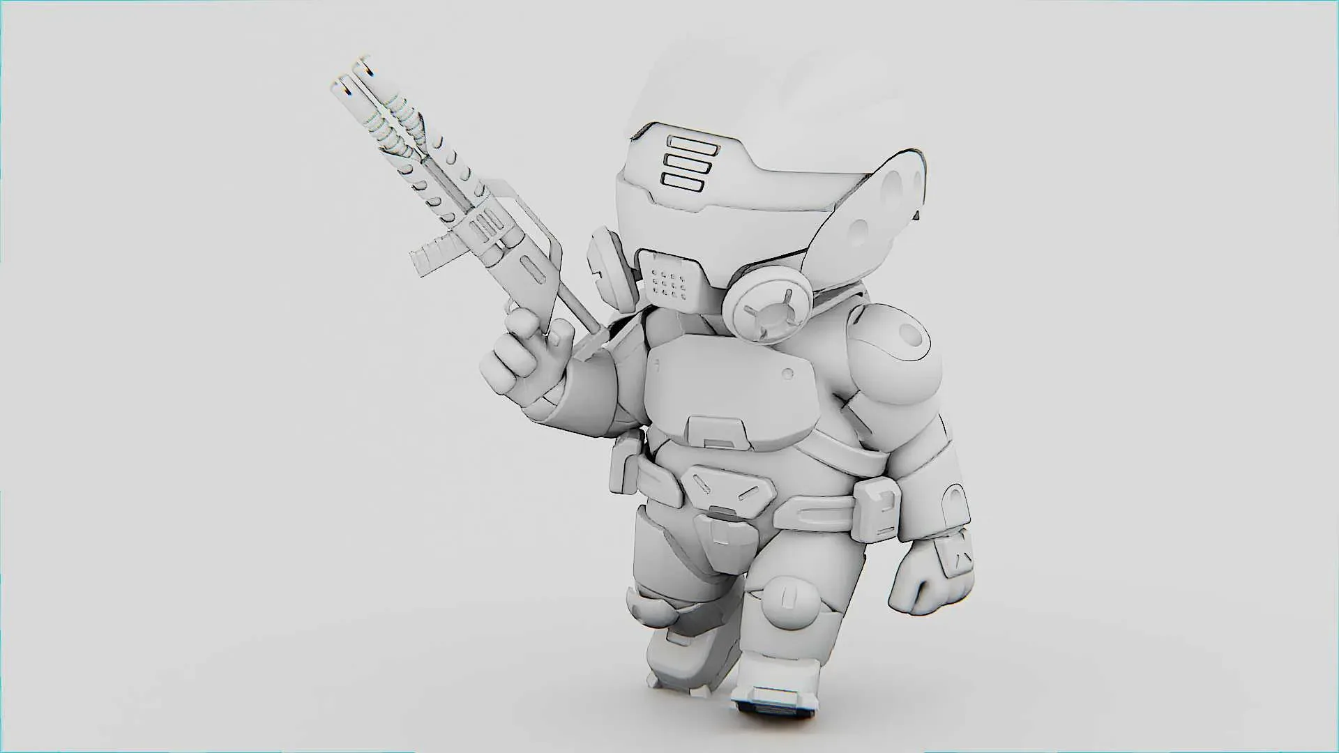 Toon Trooper Morgan Auto-Rig Pro Rigged For Mixamo, Unreal Engine Unity