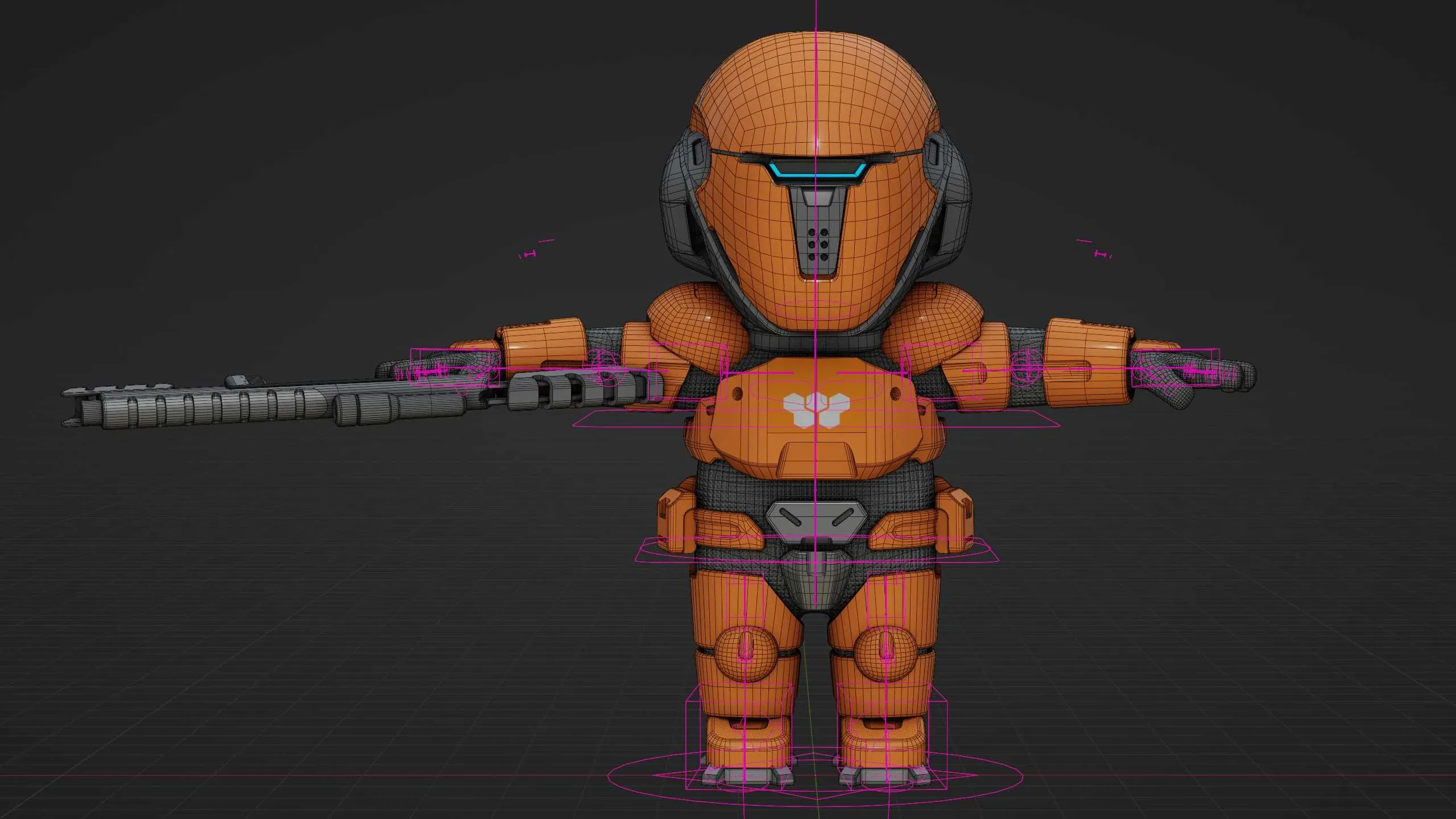 Toon Mecha Soldier Auto-Rig Pro Rigged For Mixamo, Unreal Engine Unity