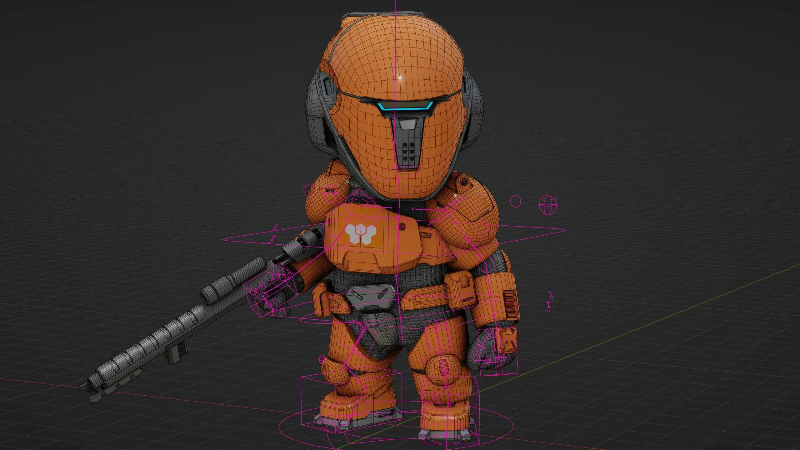 Toon Mecha Soldier Auto-Rig Pro Rigged For Mixamo, Unreal Engine Unity