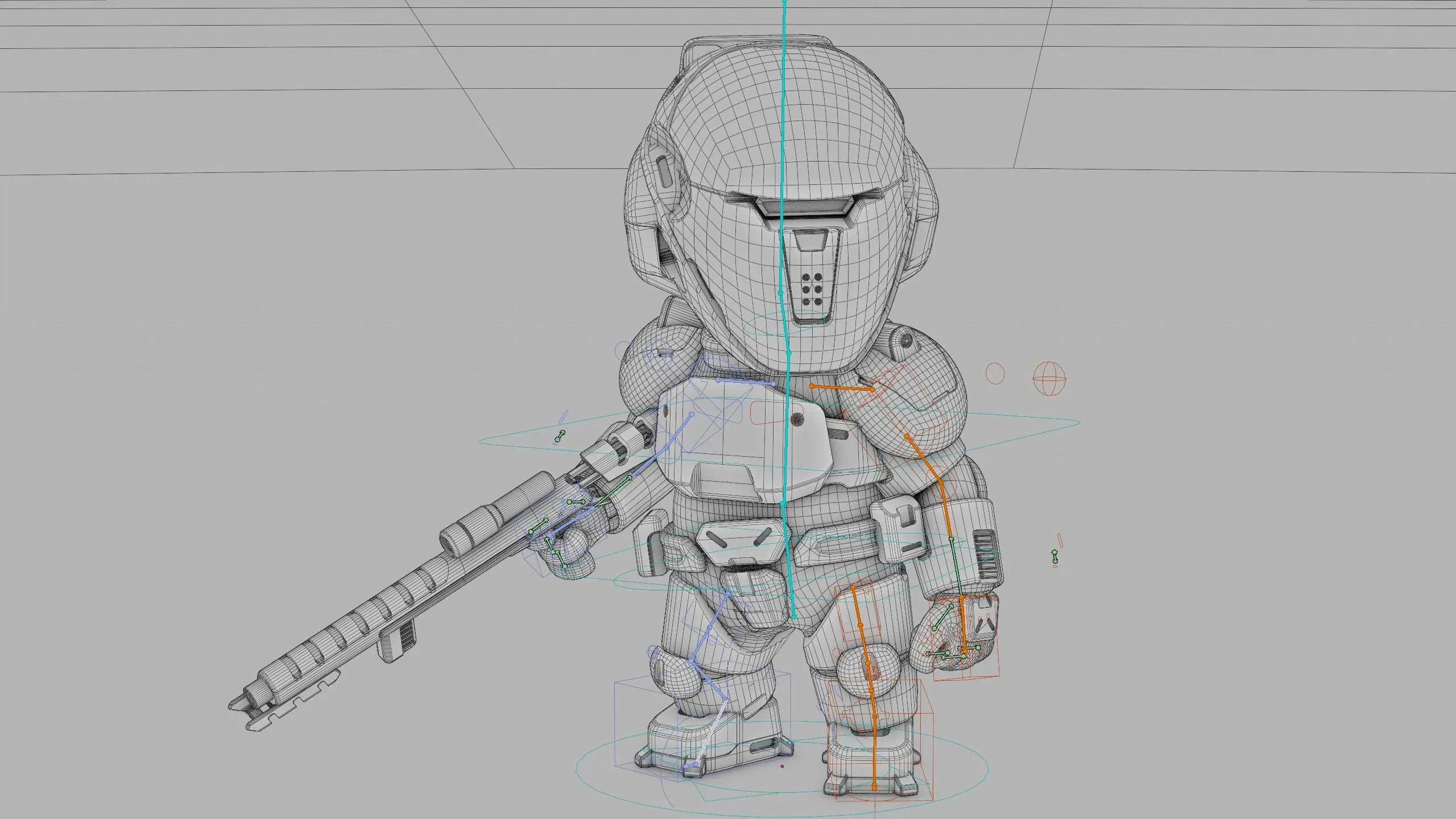 Toon Mecha Soldier Auto-Rig Pro Rigged For Mixamo, Unreal Engine Unity