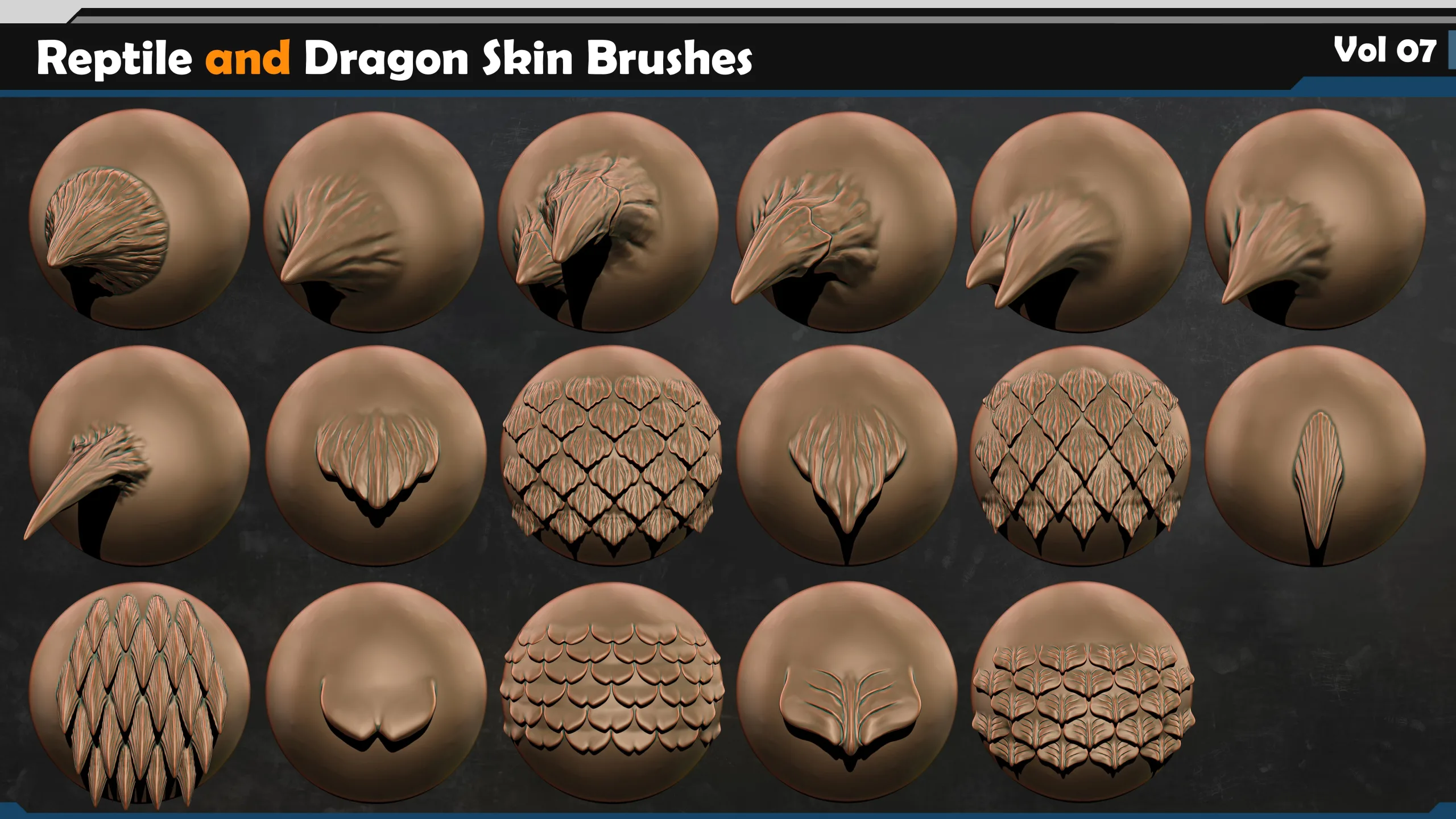 Reptile and Dragon Skin Brushes  Vol 07