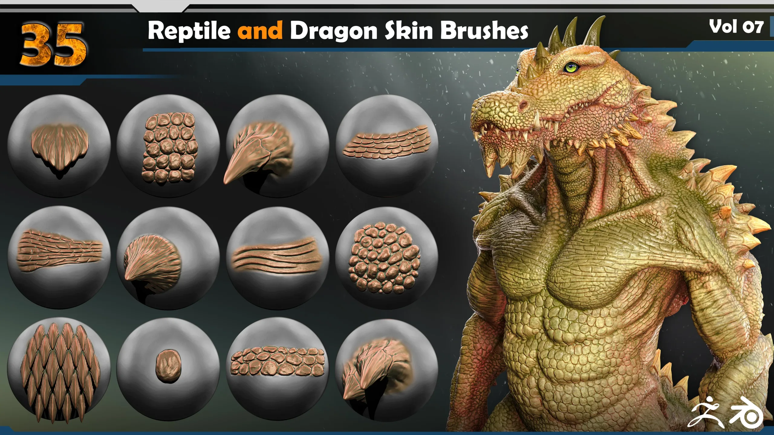 Reptile and Dragon Skin Brushes  Vol 07