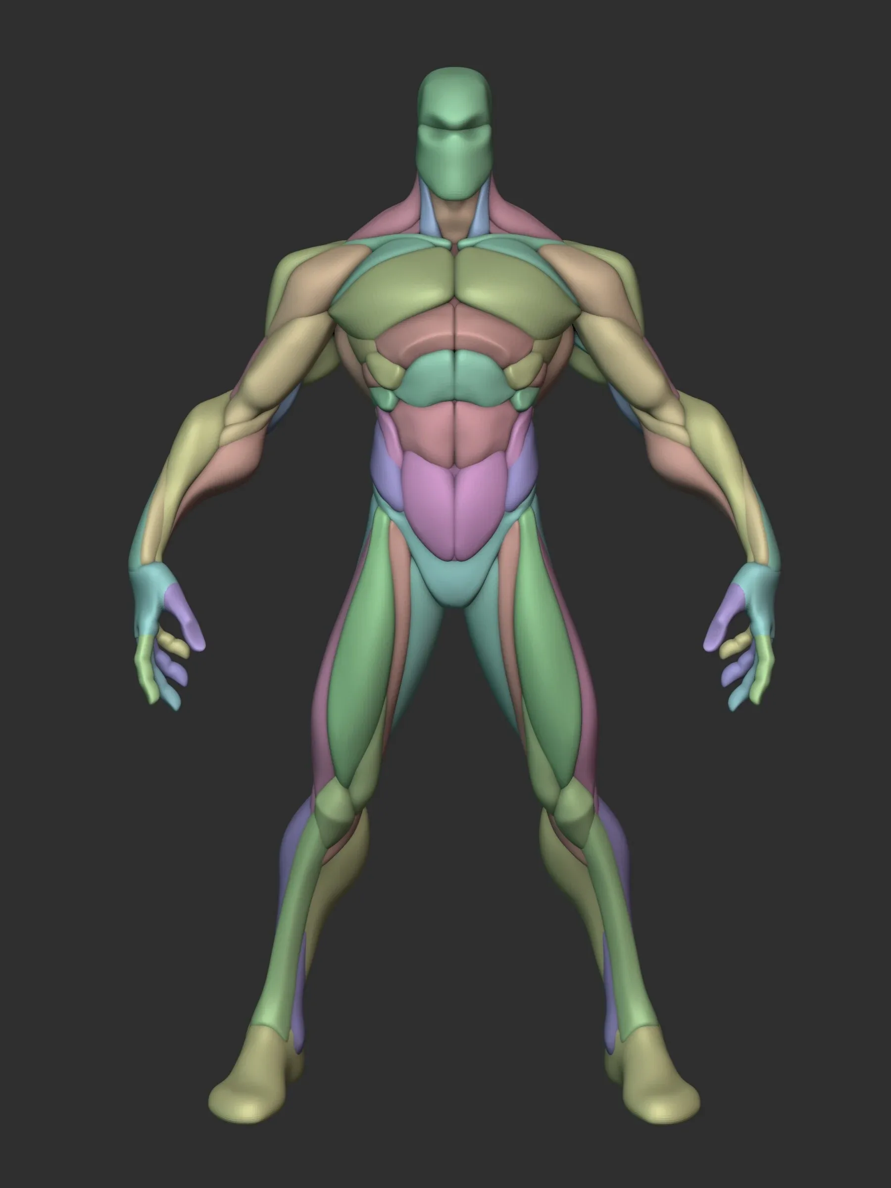 Stylized Warrior Anatomy Blockout V2