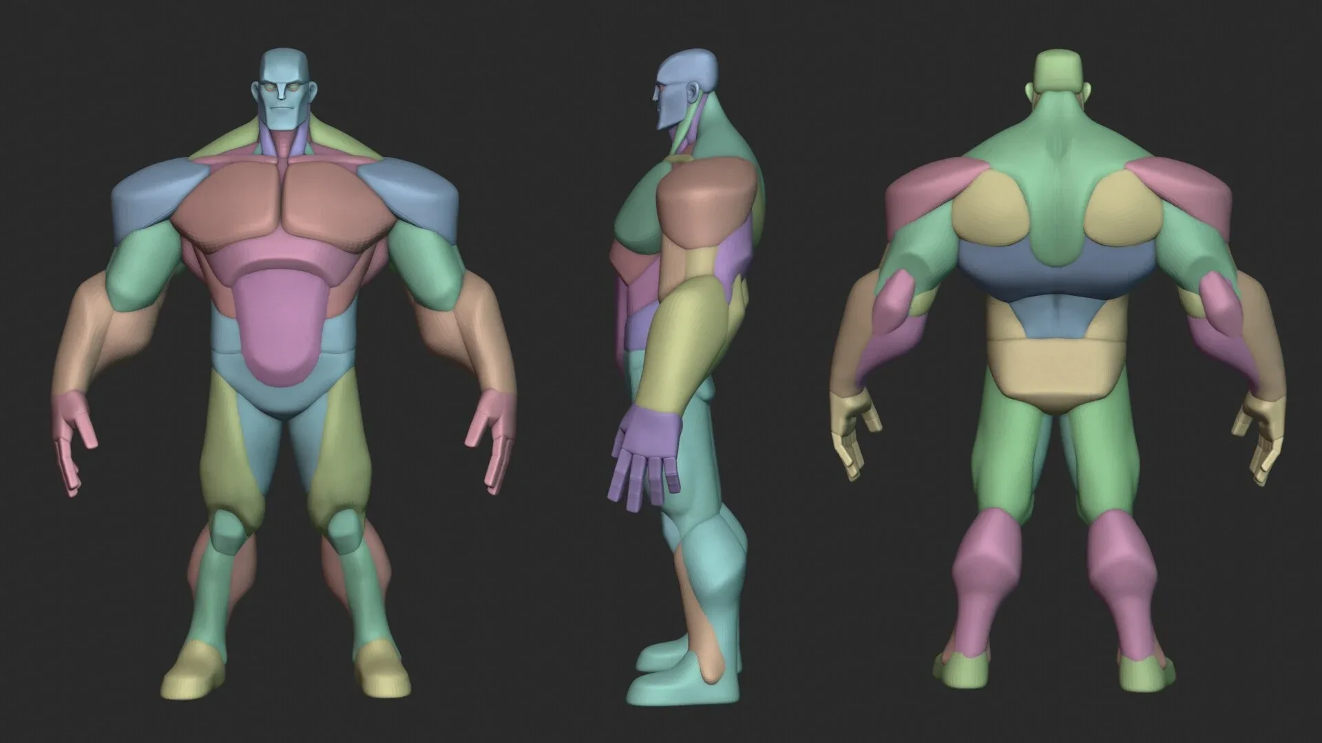 Infinity Hulk Character Anatomy Blockout