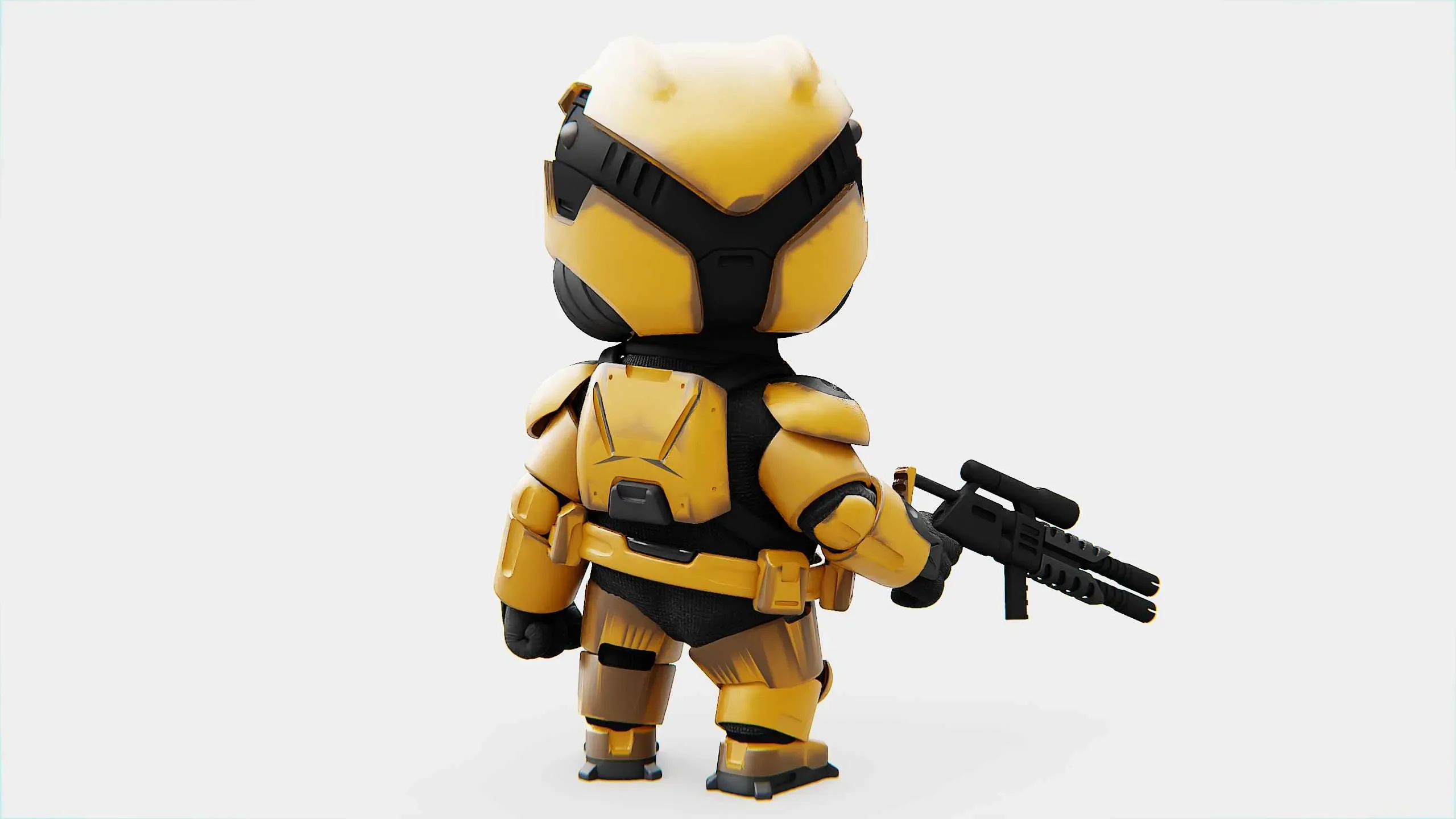 Toon Trooper Domiac Auto-Rig Pro Rigged For Mixamo, Unreal Engine Unity