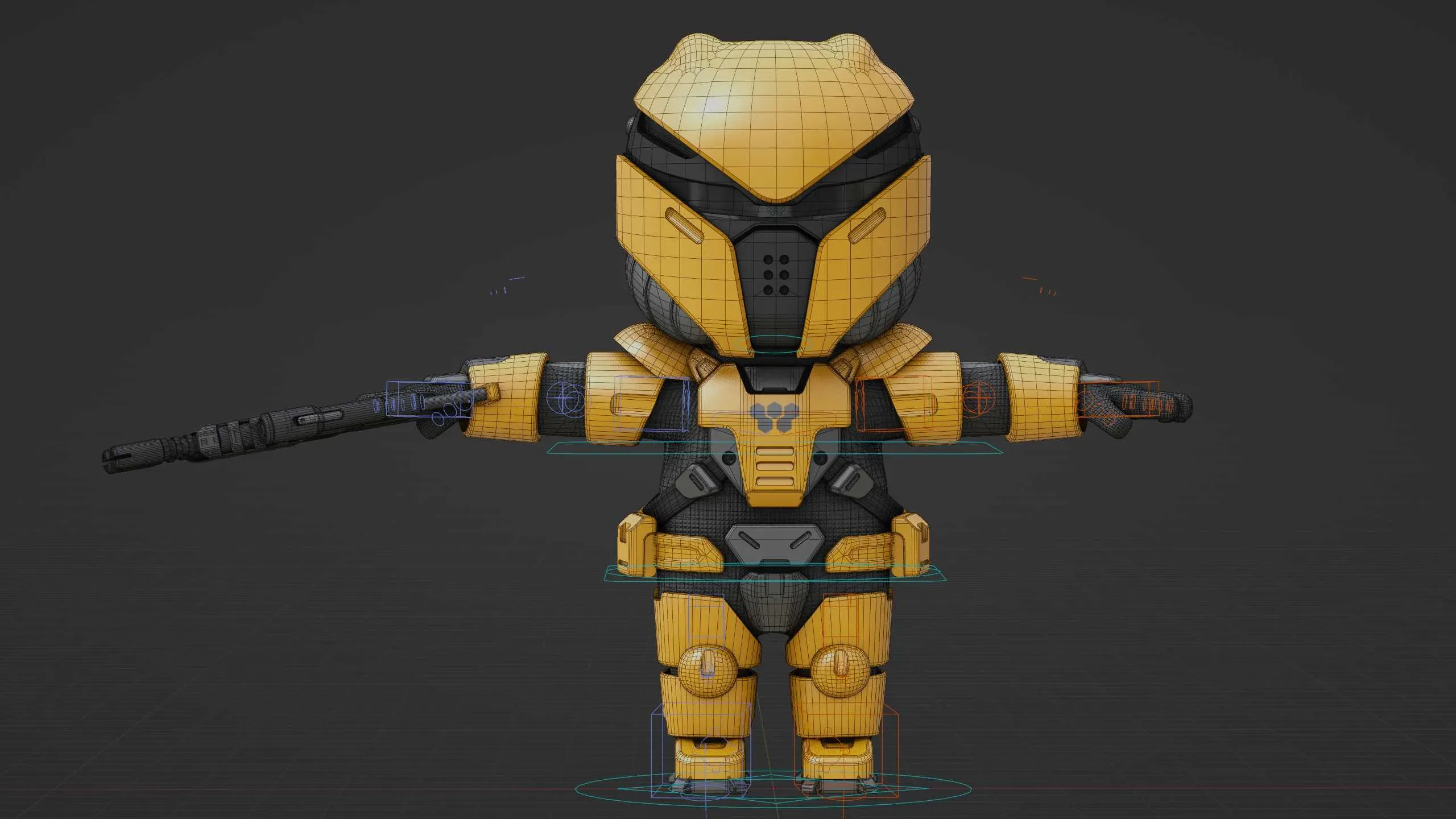 Toon Trooper Domiac Auto-Rig Pro Rigged For Mixamo, Unreal Engine Unity