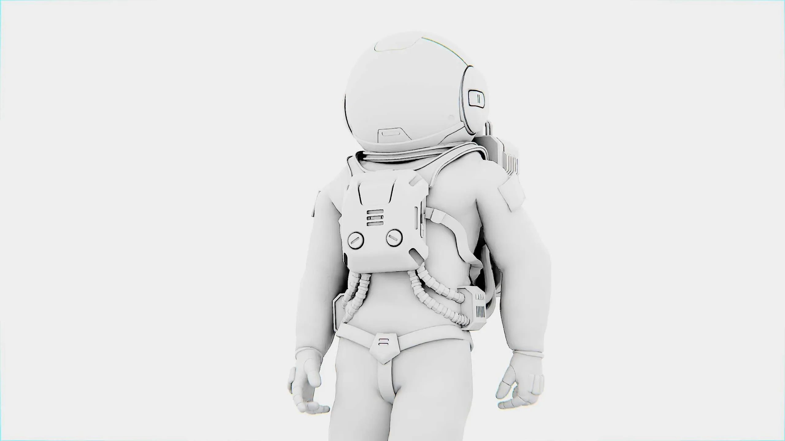 Mars Colony Astronaut-C Auto-Rig Pro Rigged For Mixamo, Unreal Engine, Unity