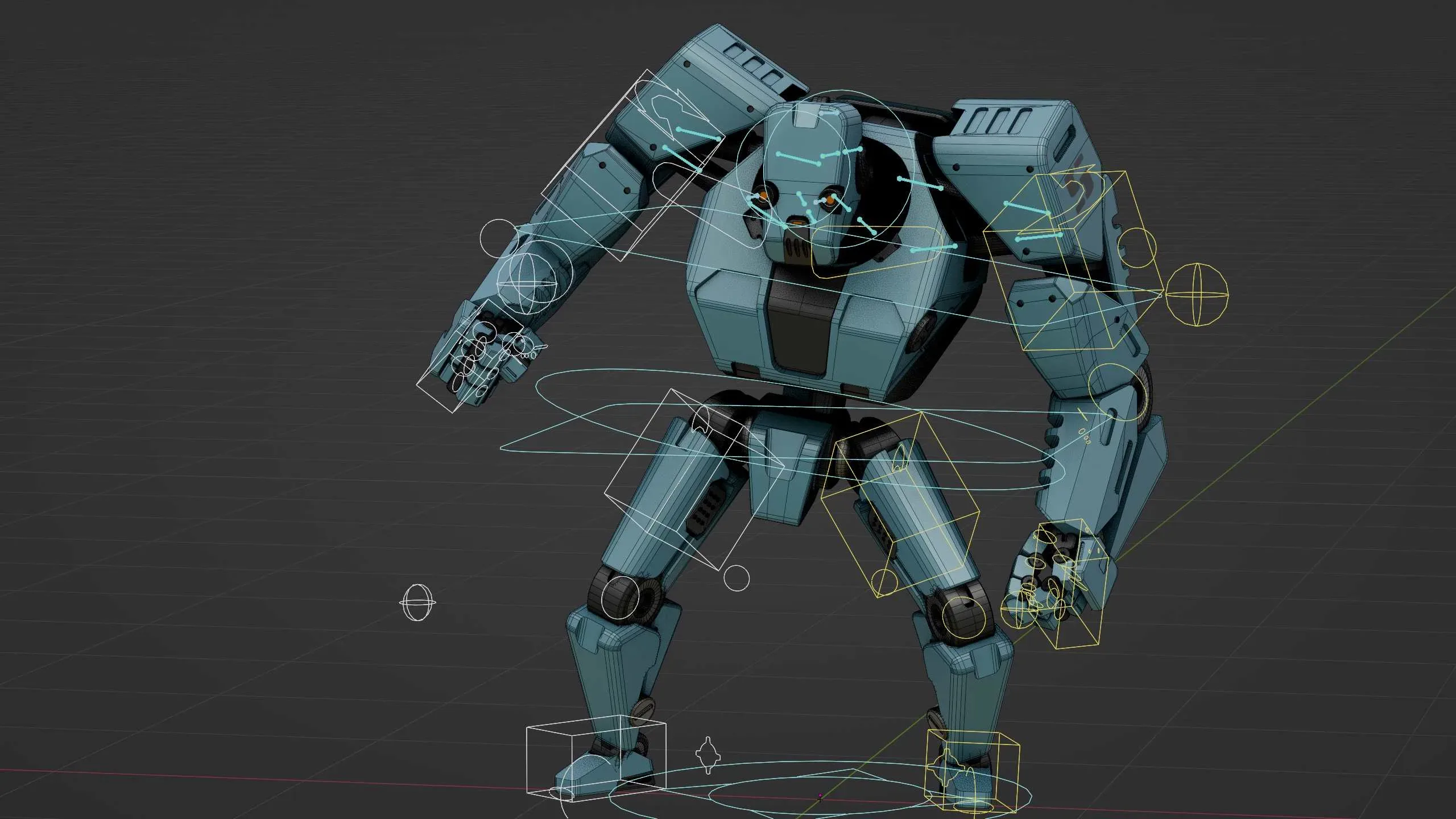 Cyber Droid-C Auto-Rig Pro Rigged For Mixamo, Unreal Engin - Unity