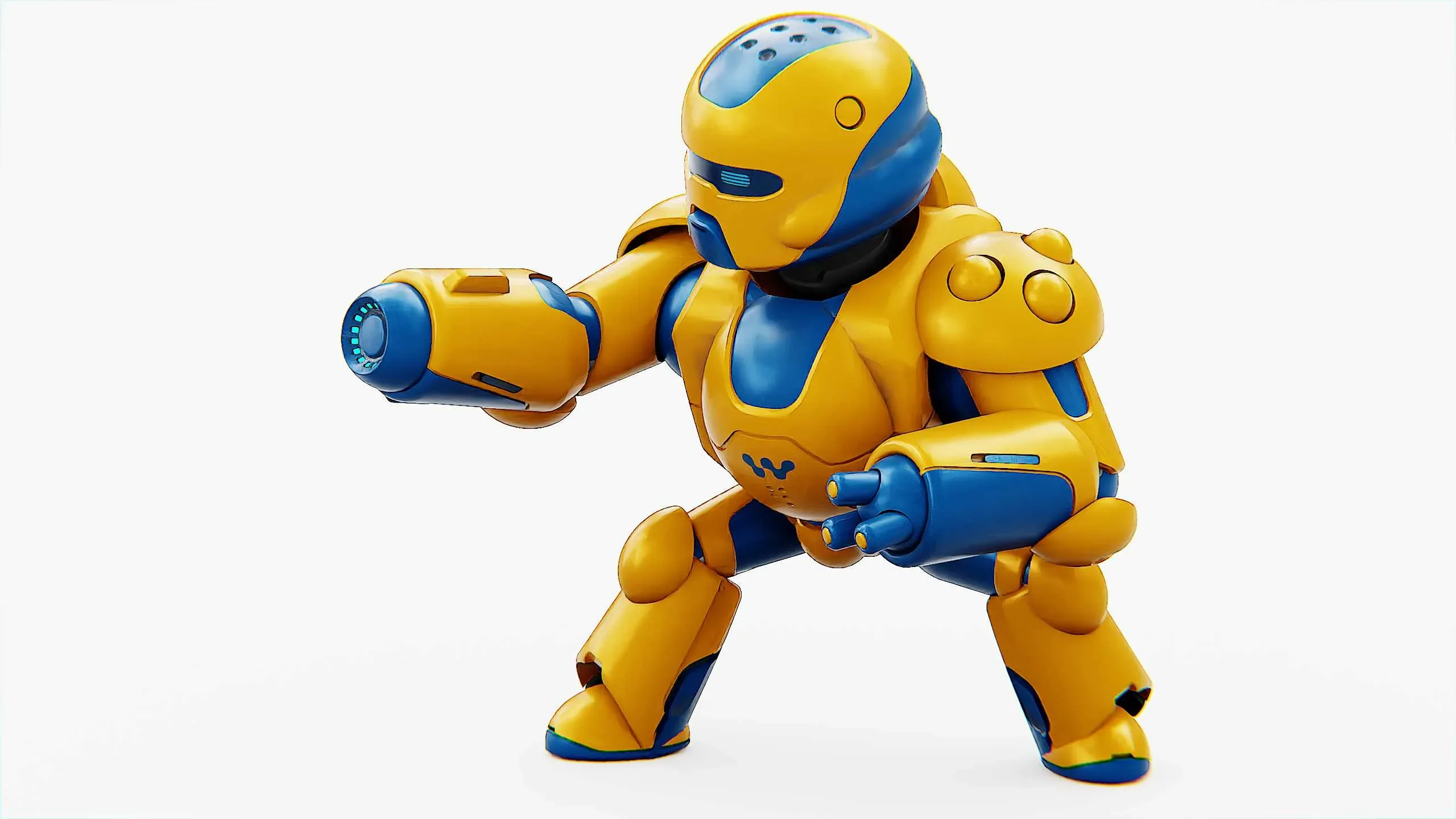 Combat Droid Colobo Auto-Rig Pro Rigged For Mixamo, Unreal Engine - Unity