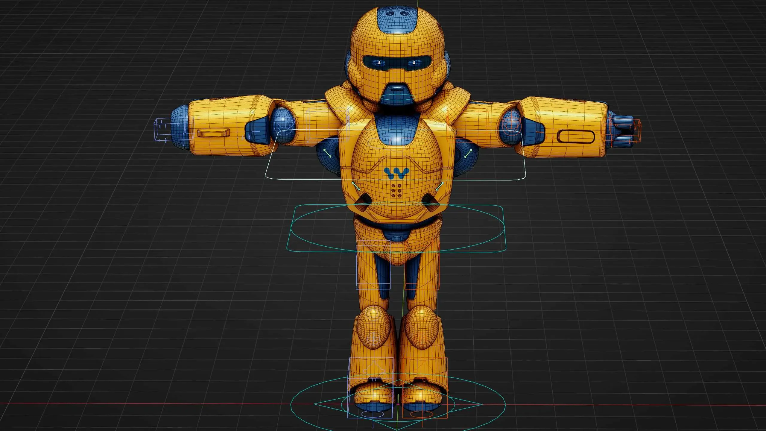 Combat Droid Colobo Auto-Rig Pro Rigged For Mixamo, Unreal Engine - Unity