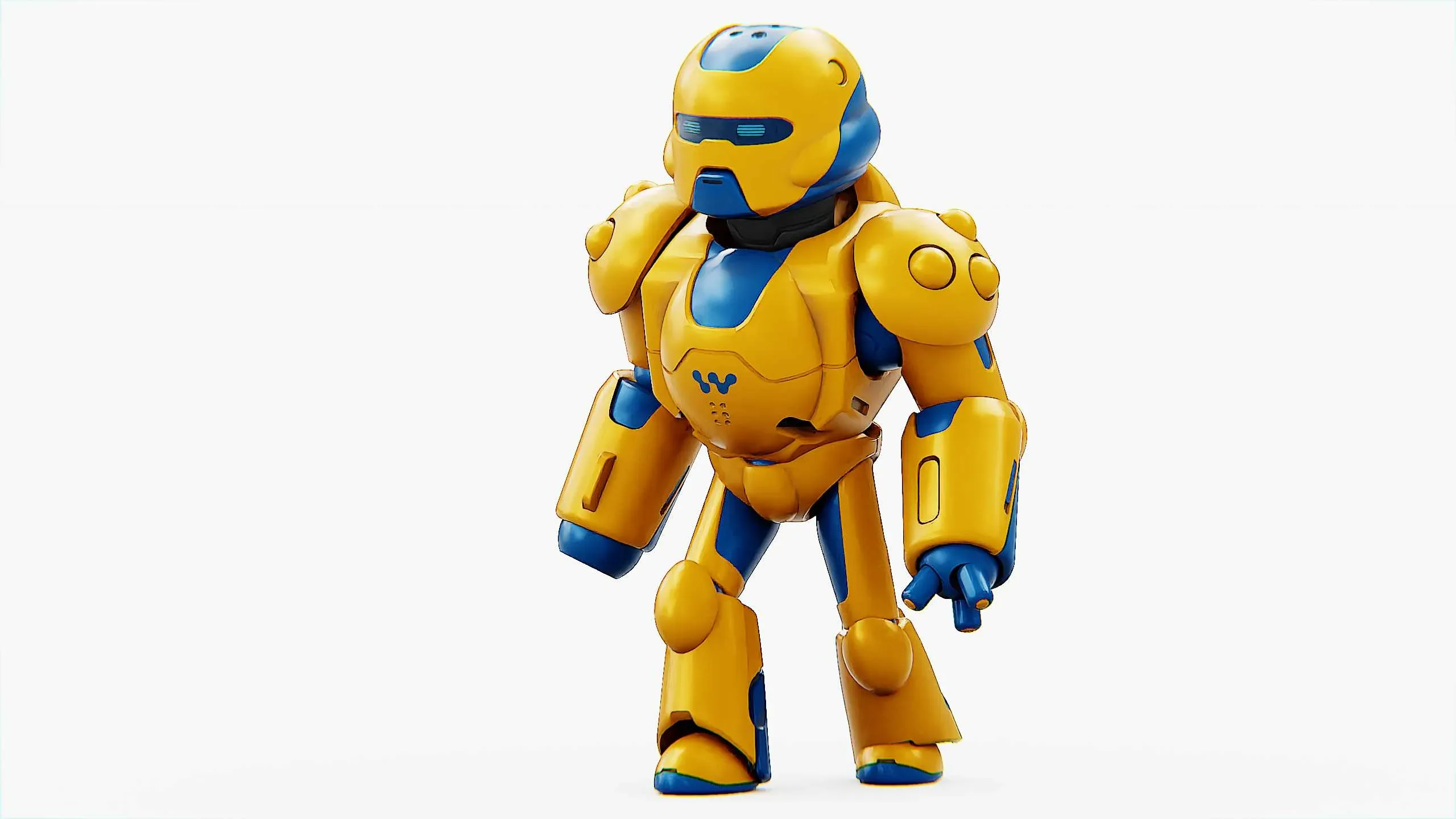 Combat Droid Colobo Auto-Rig Pro Rigged For Mixamo, Unreal Engine - Unity