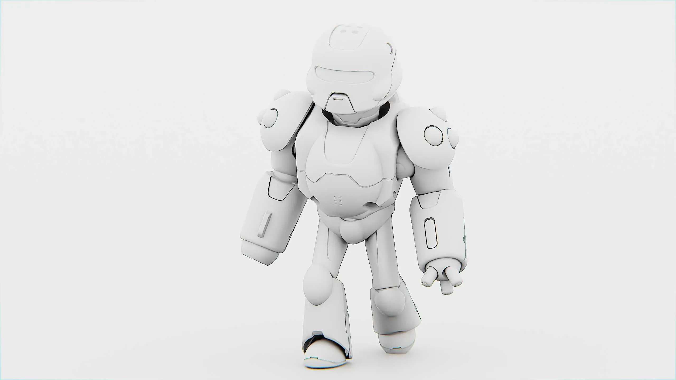 Combat Droid Colobo Auto-Rig Pro Rigged For Mixamo, Unreal Engine - Unity