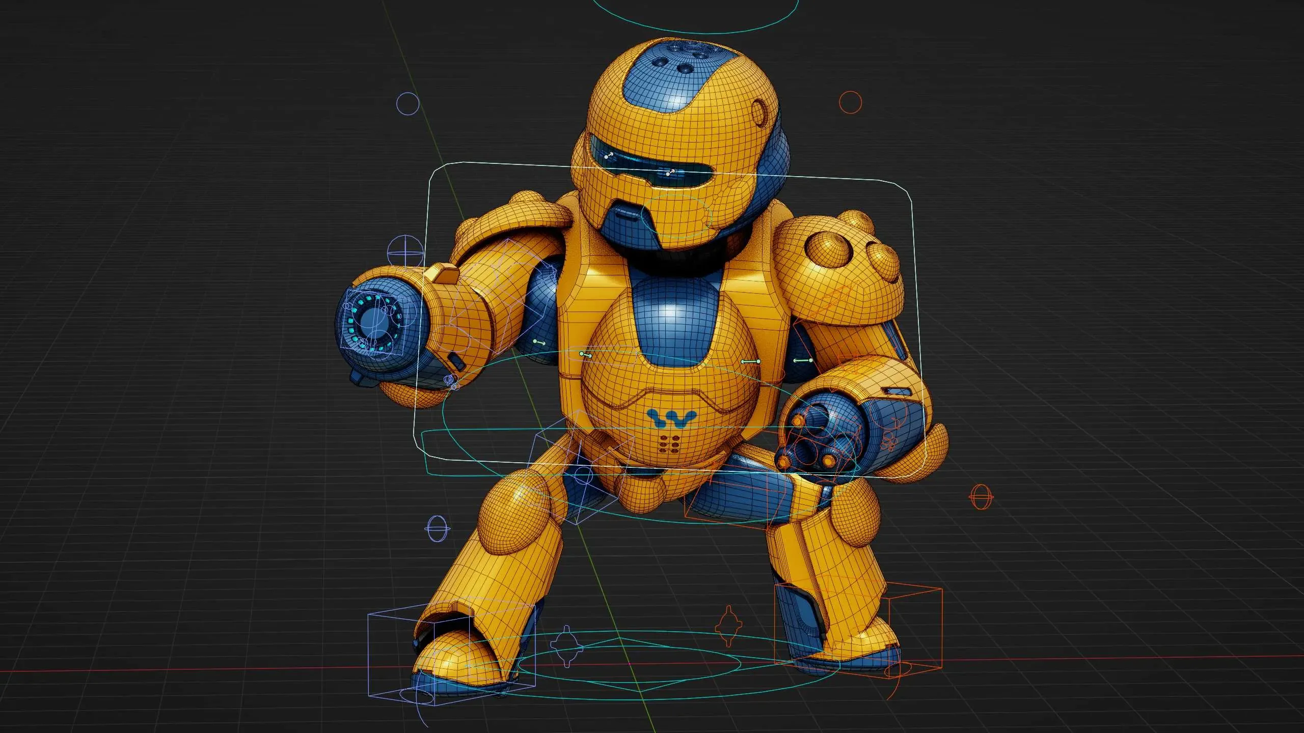 Combat Droid Colobo Auto-Rig Pro Rigged For Mixamo, Unreal Engine - Unity