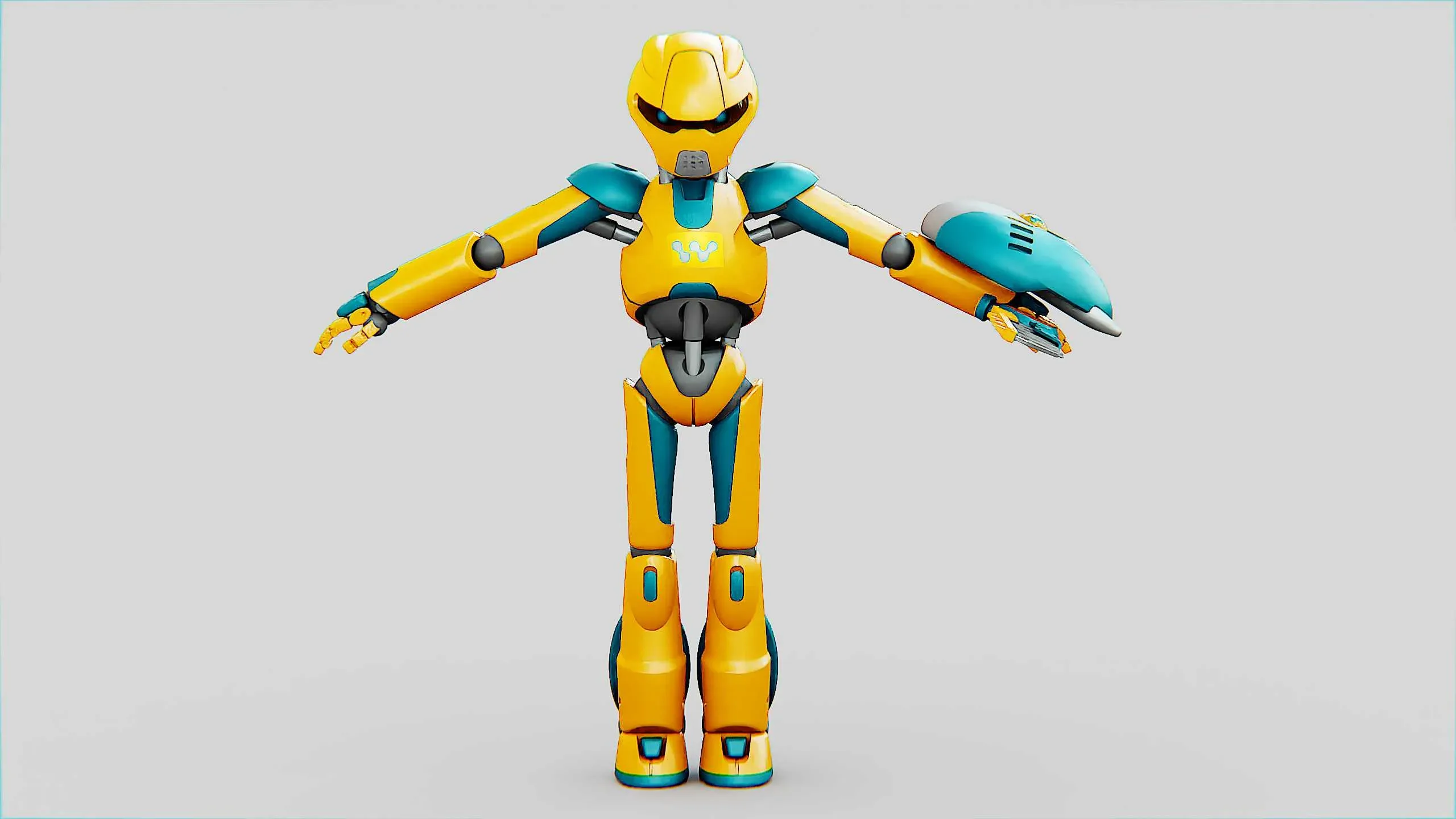 Battle Droid Rf-900 Auto-Rig Pro Rigged For Mixamo, Unreal Engine Unity