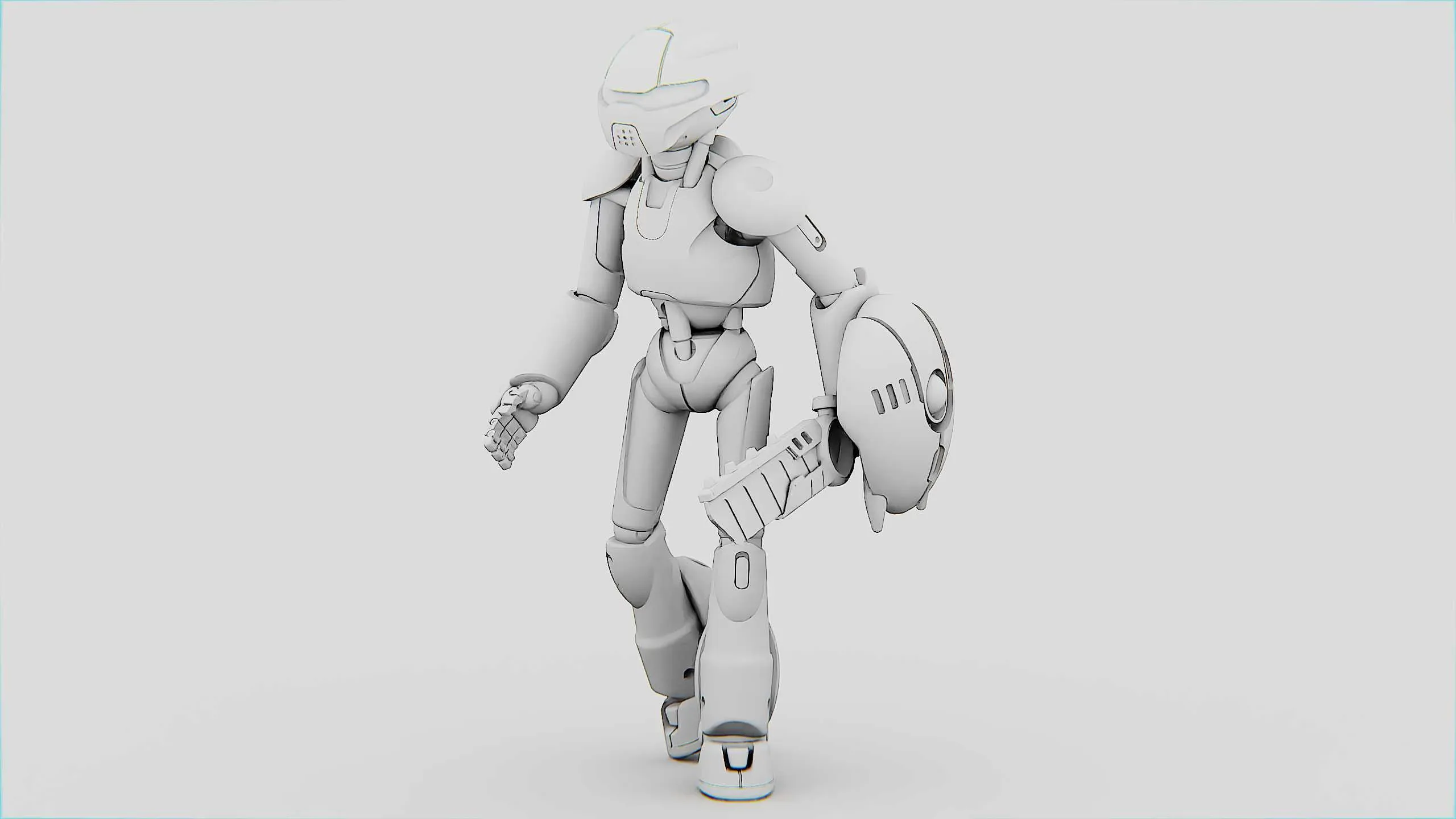 Battle Droid Rf-900 Auto-Rig Pro Rigged For Mixamo, Unreal Engine Unity