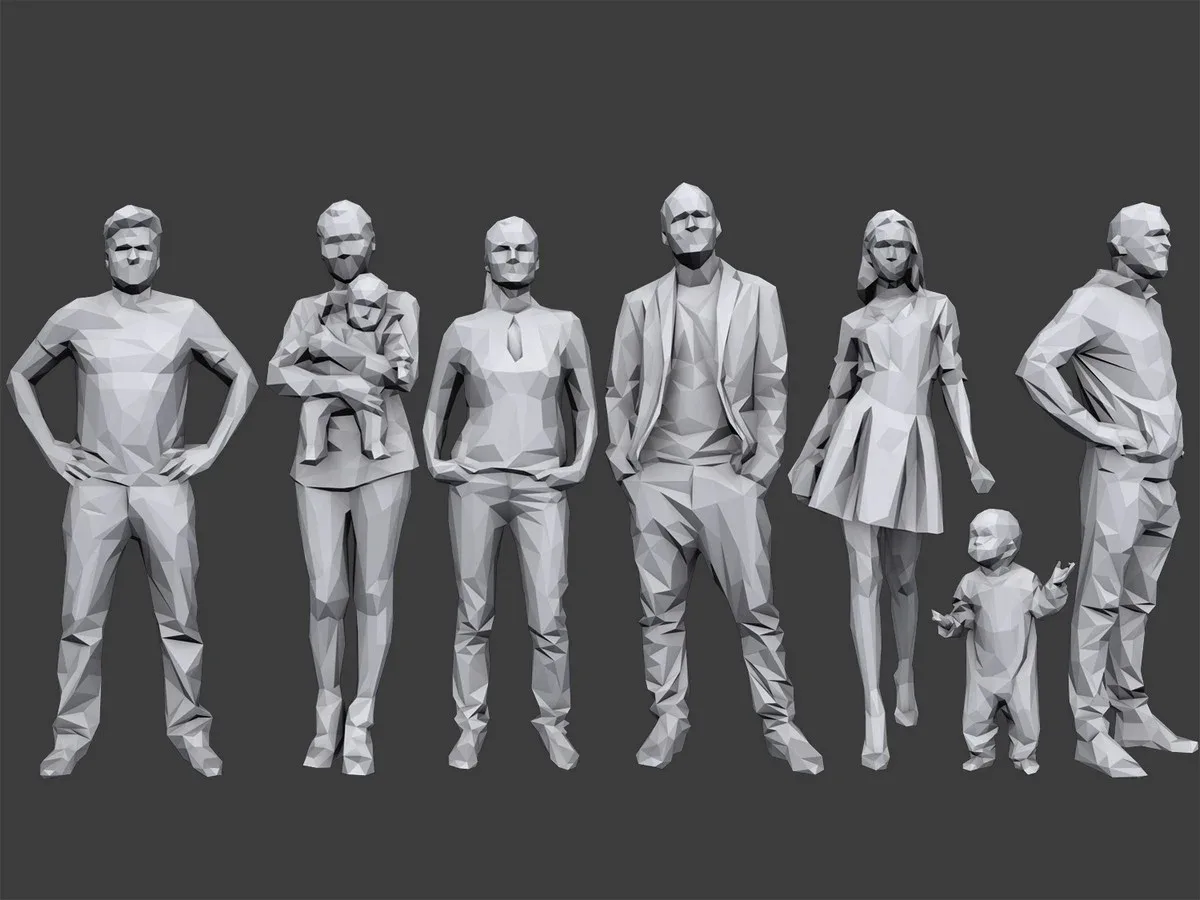 Lowpoly People Casual Pack Volume 3