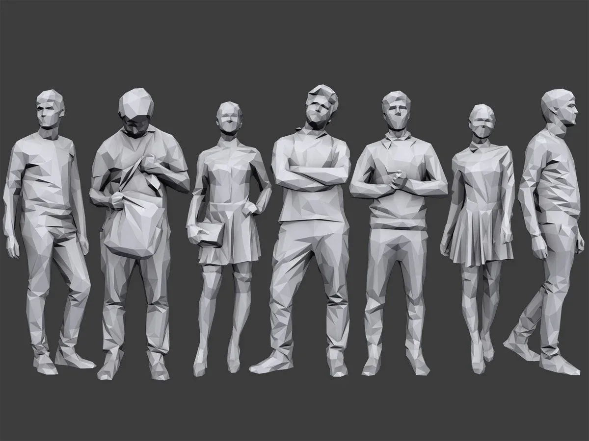 Lowpoly People Casual Pack Volume 4