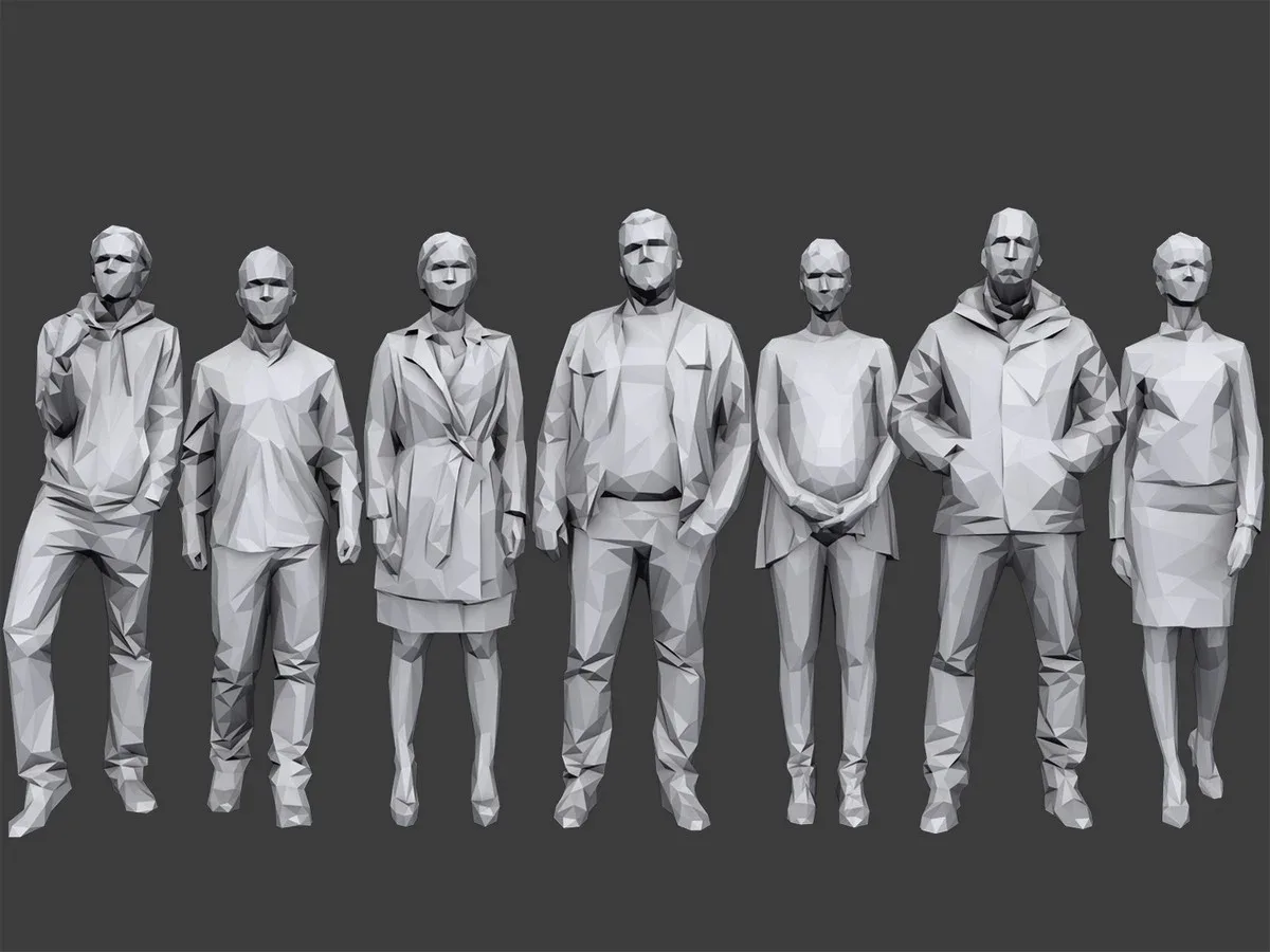 Lowpoly People Casual Pack Volume 7