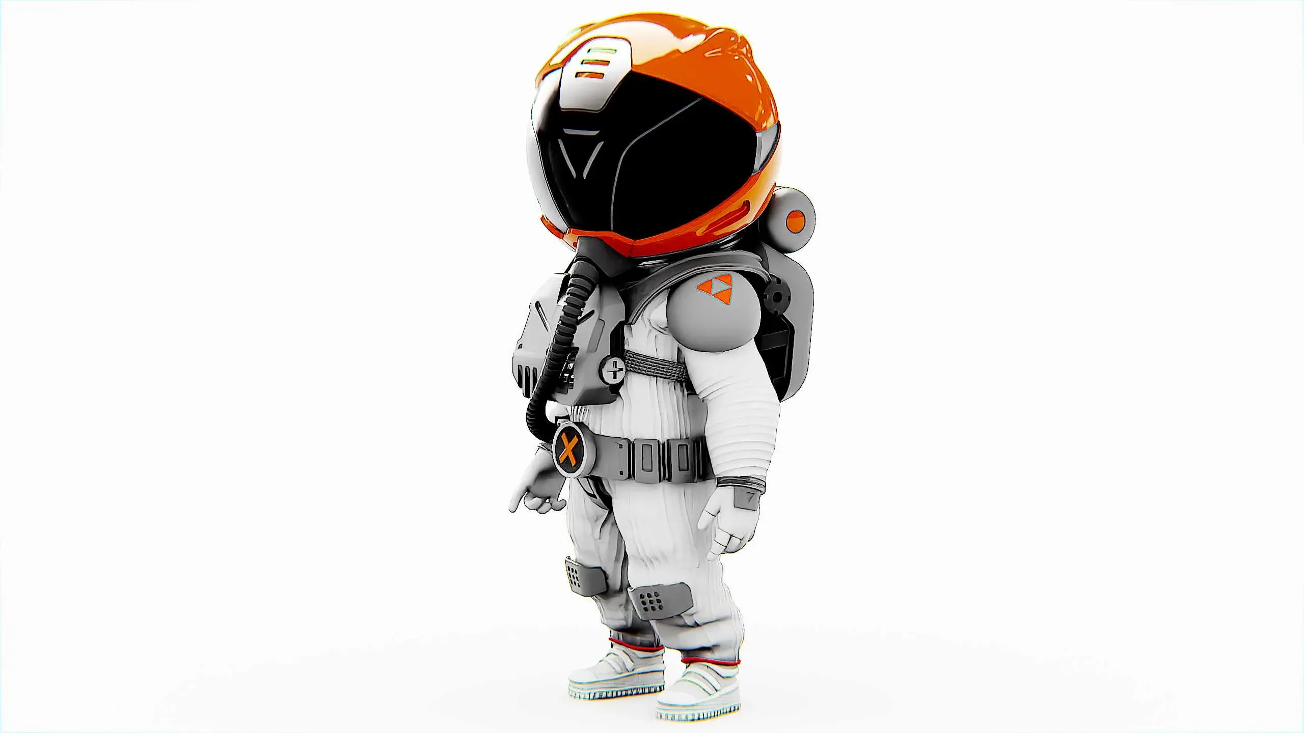 Toon Astronaut F-C Auto-Rig Pro Rigged For Mixamo, Unreal Engine Unity