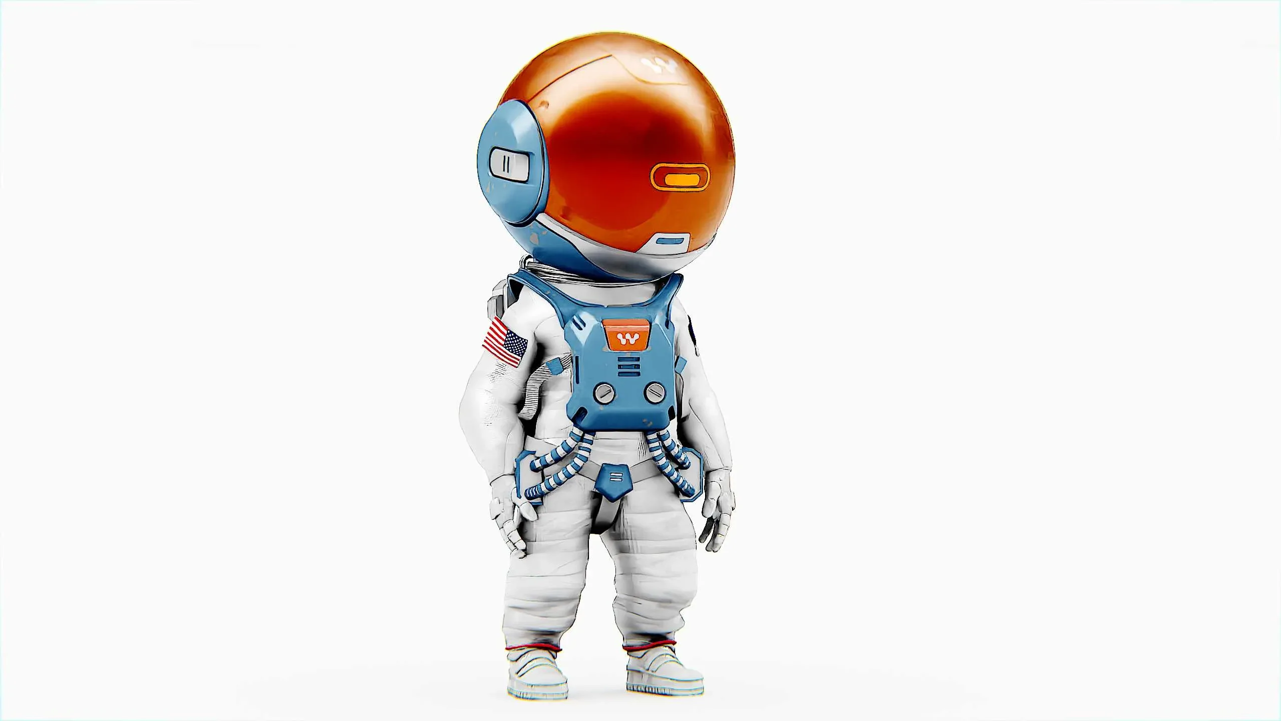 Toon Astronaut Jeremy Auto-Rig Pro Rigged For Mixamo, Unreal Engine Unity