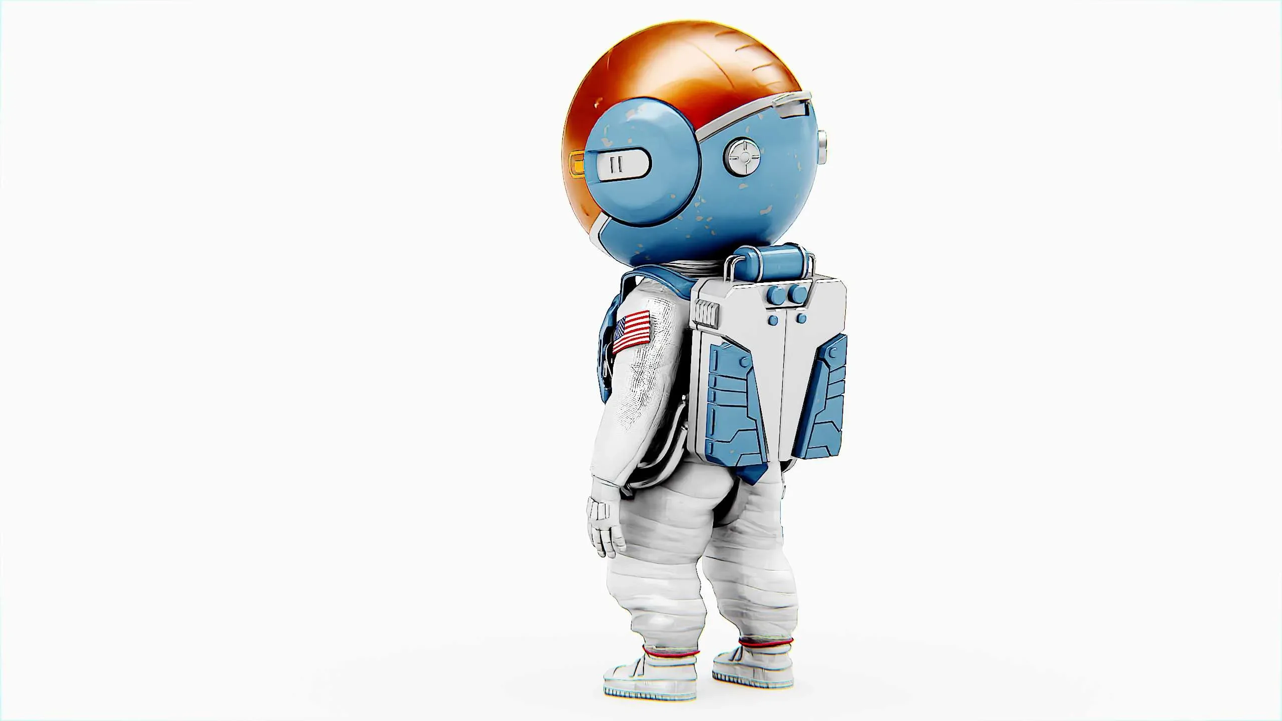 Toon Astronaut Jeremy Auto-Rig Pro Rigged For Mixamo, Unreal Engine Unity