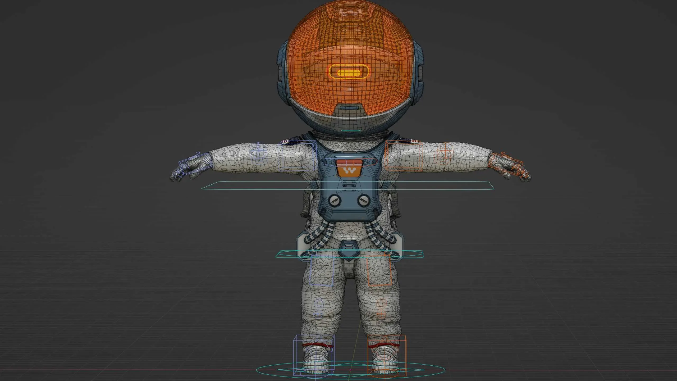Toon Astronaut Jeremy Auto-Rig Pro Rigged For Mixamo, Unreal Engine Unity