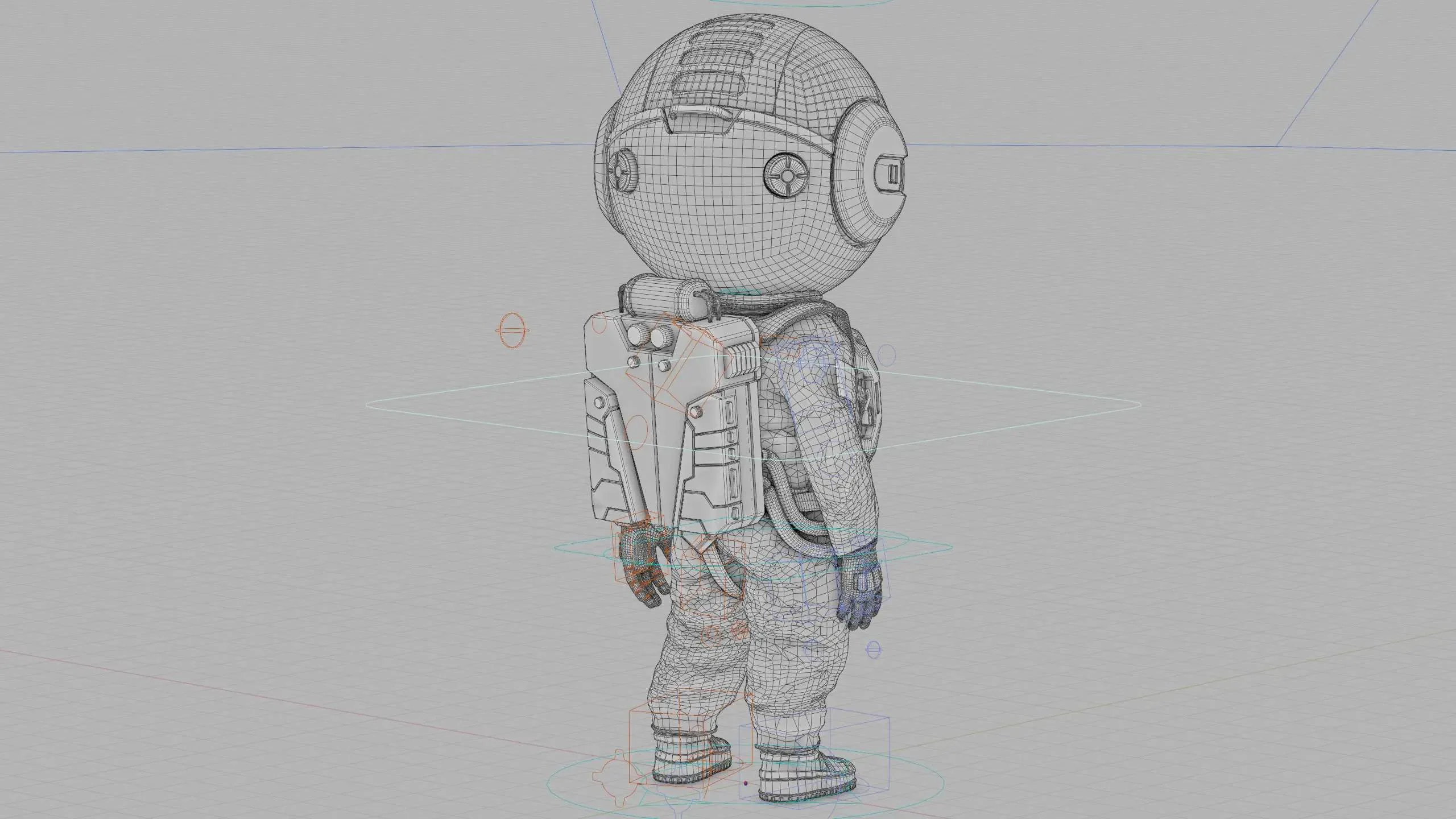 Toon Astronaut Jeremy Auto-Rig Pro Rigged For Mixamo, Unreal Engine Unity