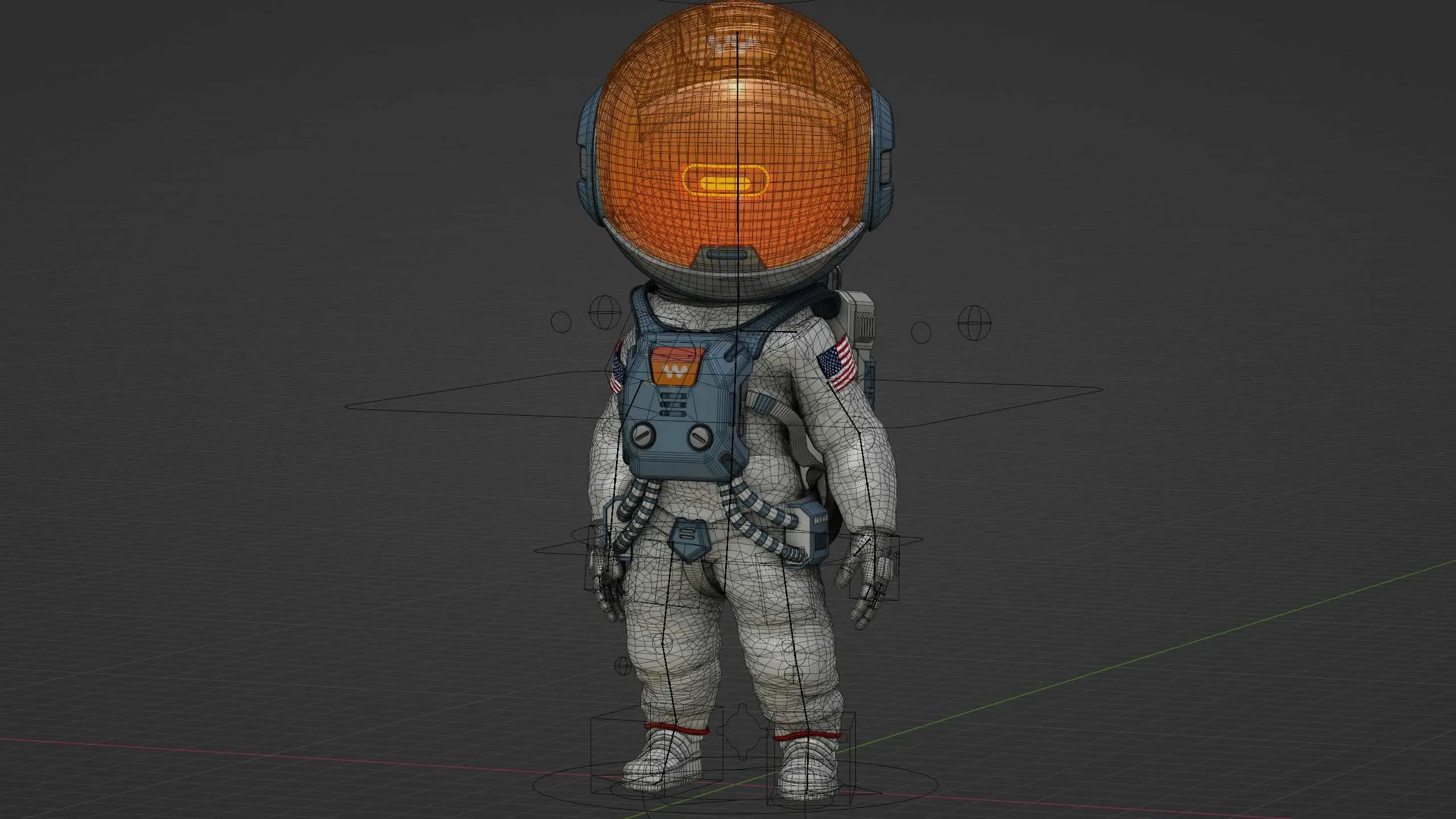 Toon Astronaut Jeremy Auto-Rig Pro Rigged For Mixamo, Unreal Engine Unity