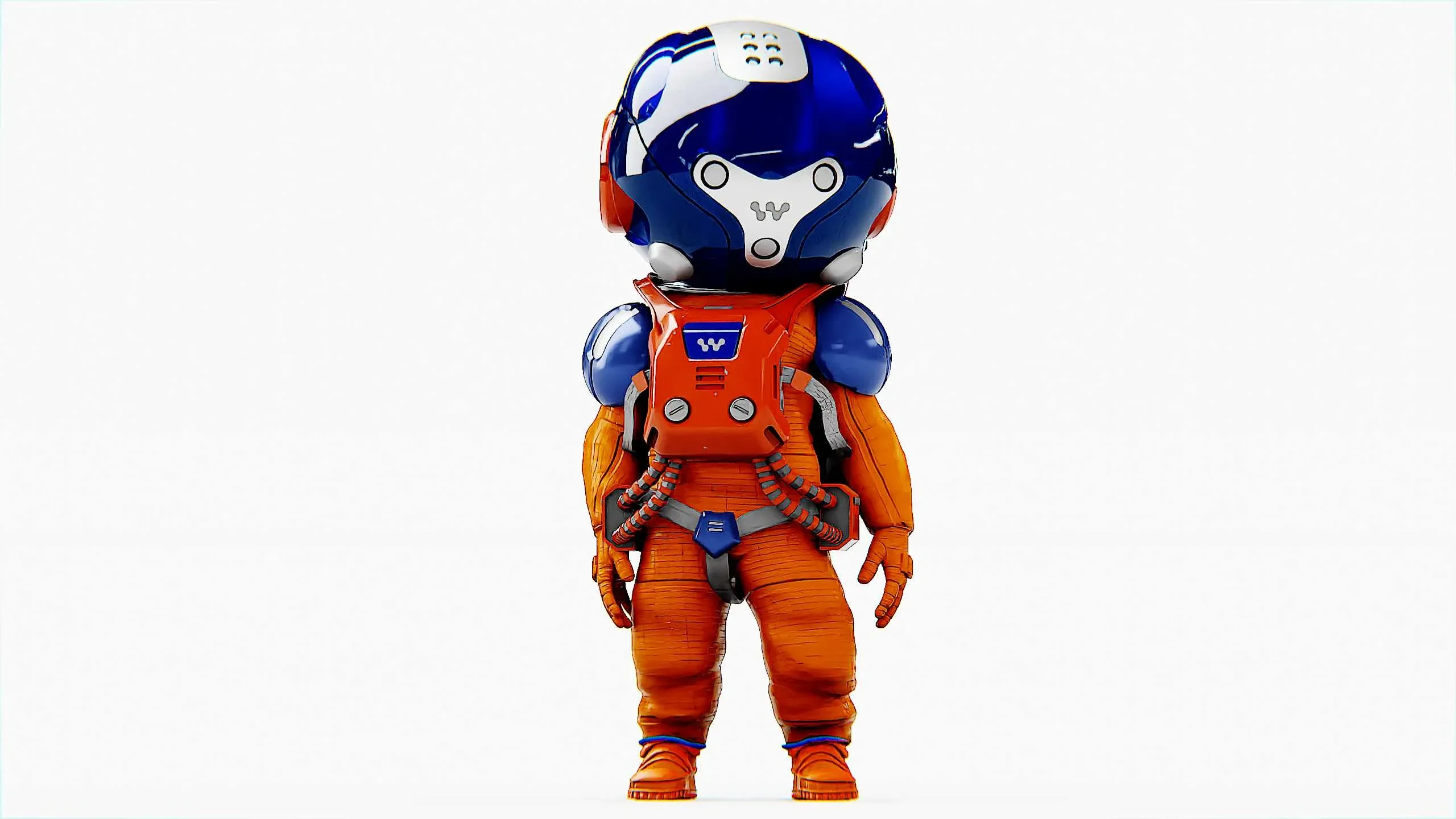 Toon Astronaut B-K Auto-Rig Pro Rigged For Mixamo, Unreal Engine Unity