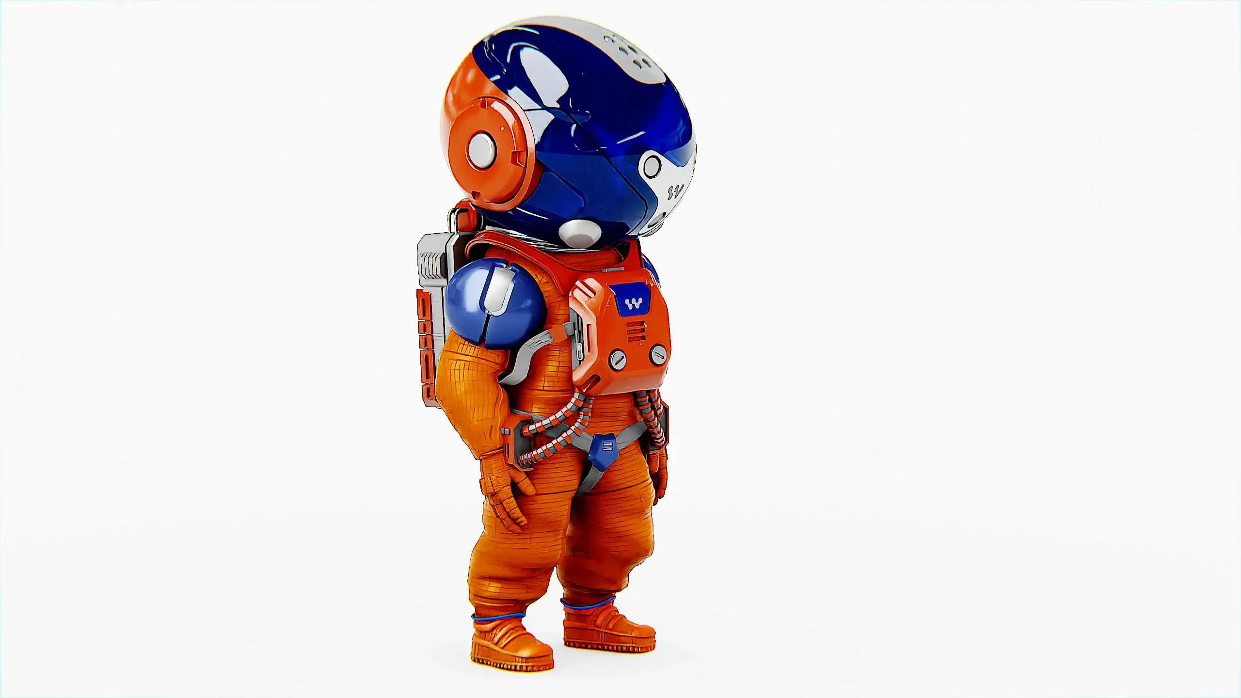 Toon Astronaut B-K Auto-Rig Pro Rigged For Mixamo, Unreal Engine Unity