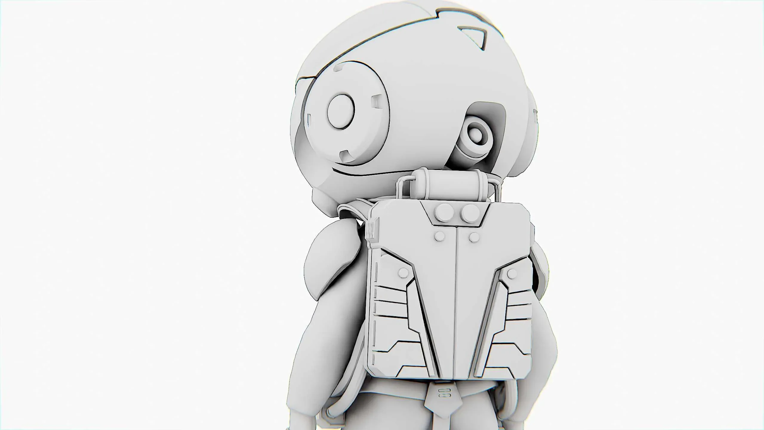 Toon Astronaut B-K Auto-Rig Pro Rigged For Mixamo, Unreal Engine Unity